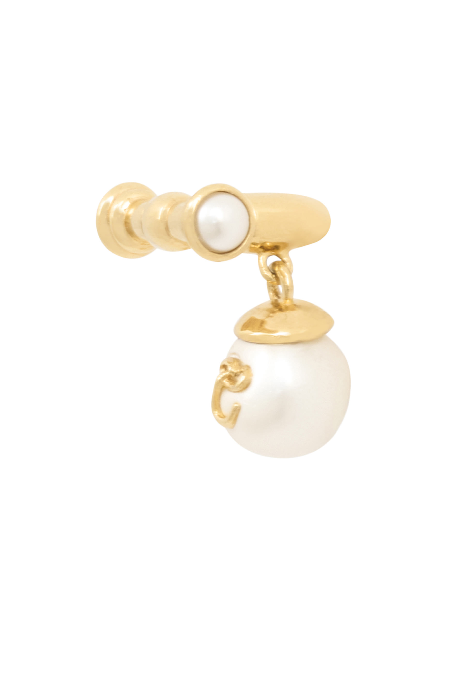 Classy Earrings, Brass & Resin Pearl