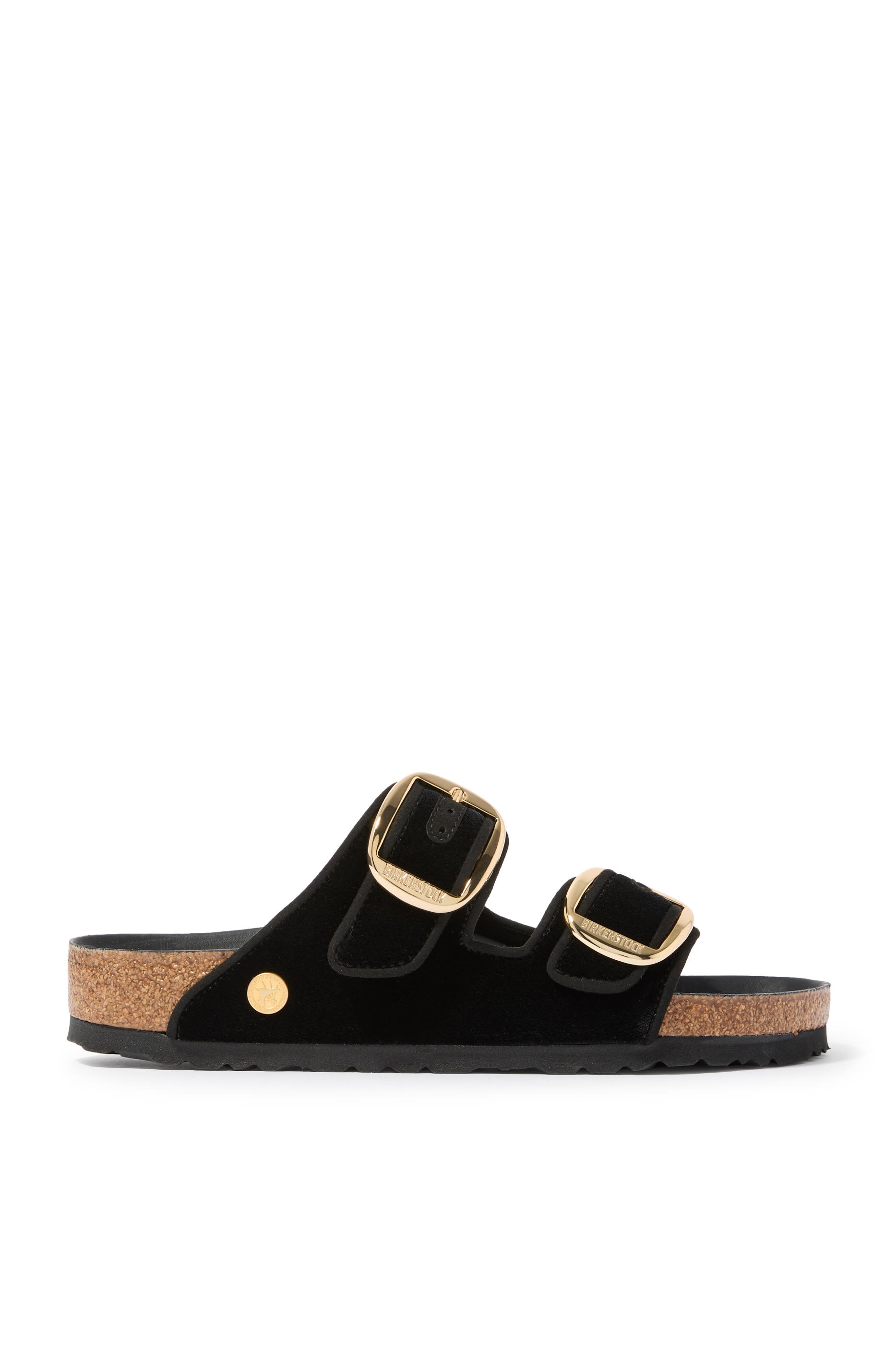 Arizona Big Buckle Velvet Slides