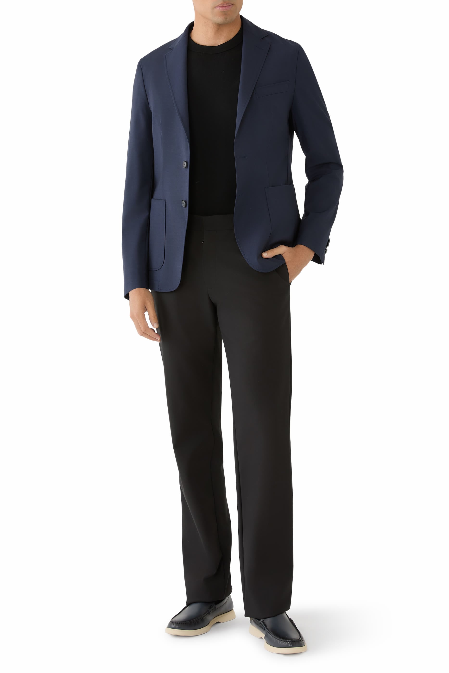  Slim-Fit Blazer in a Washable Wool Blend