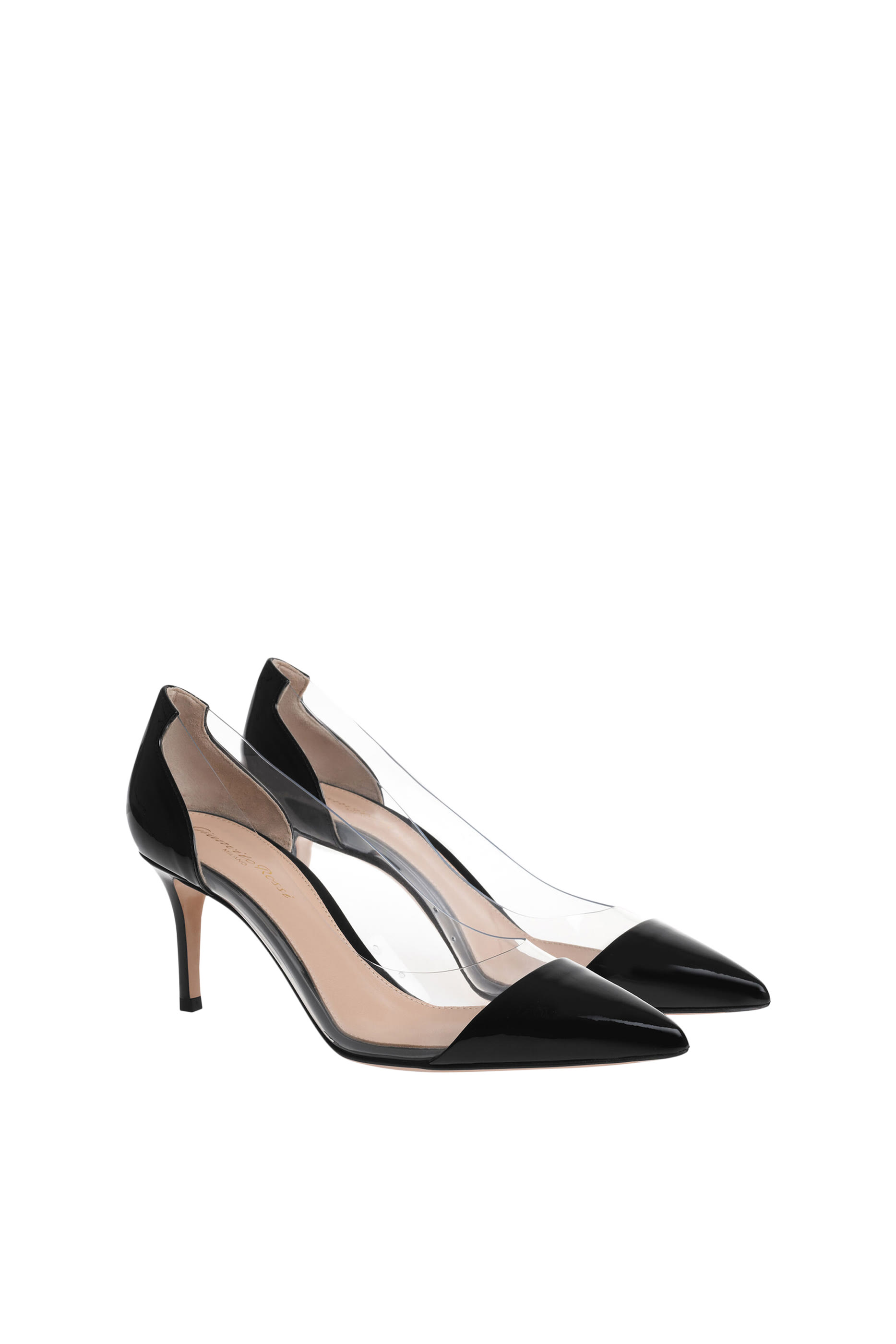 70 Patent & Plexi Leather Pumps