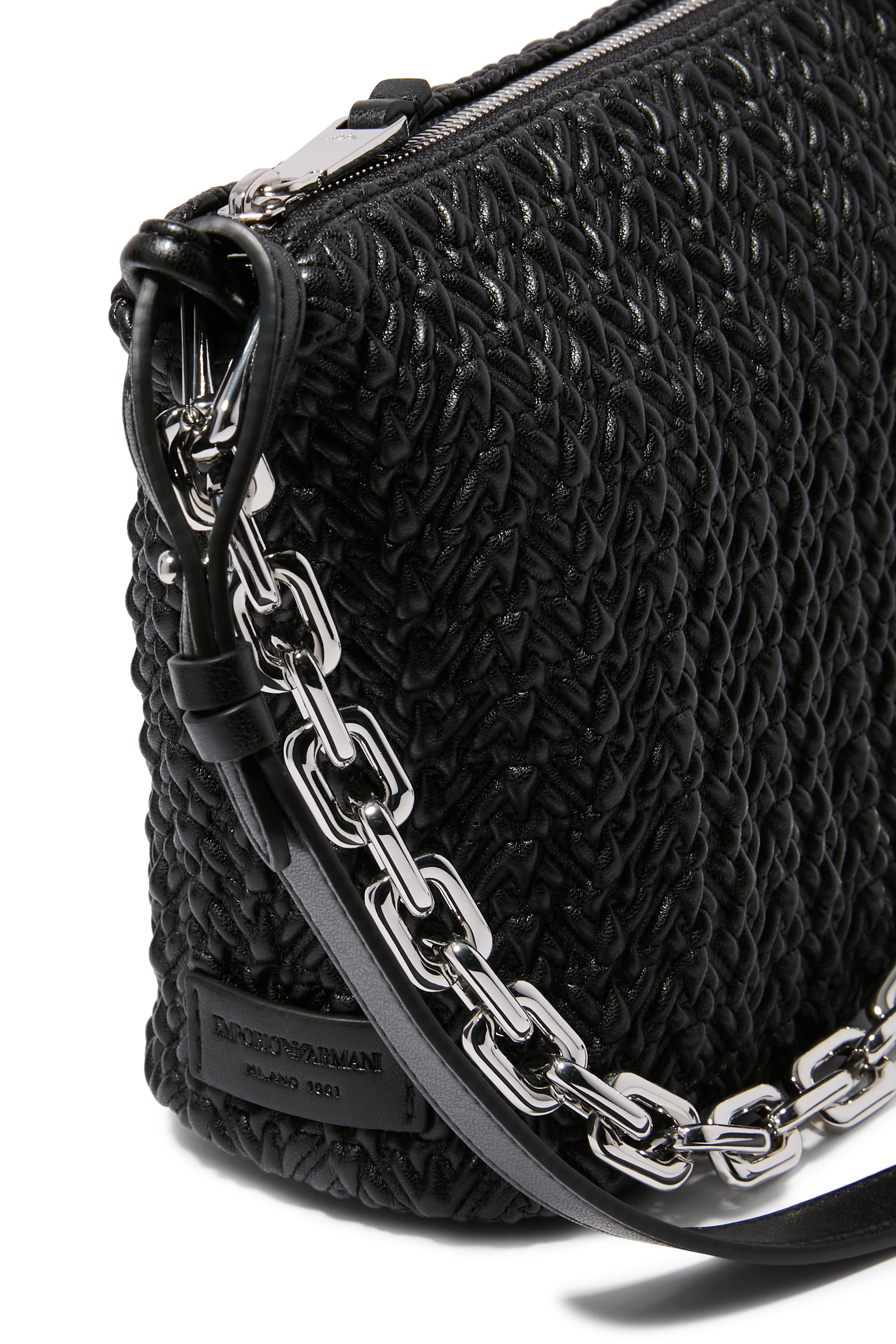 EA Logo Hobo Embossed Bag