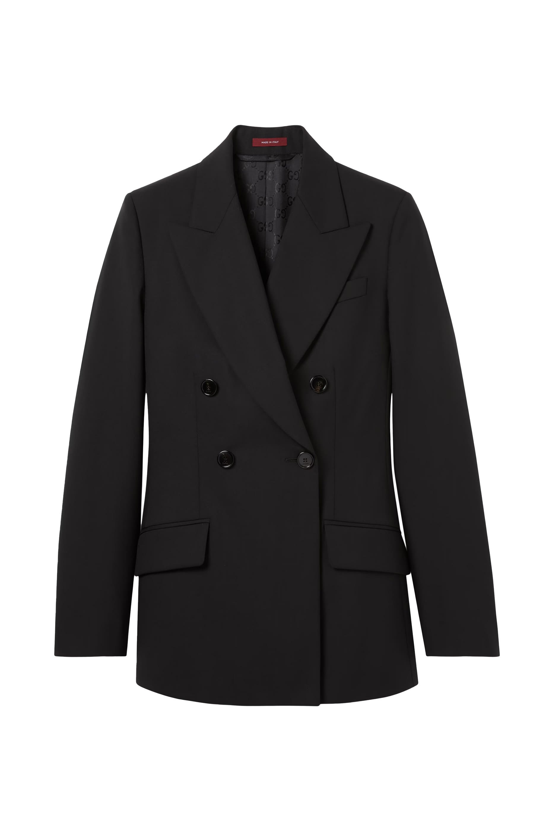  Double-Breasted Light Wool Jacket