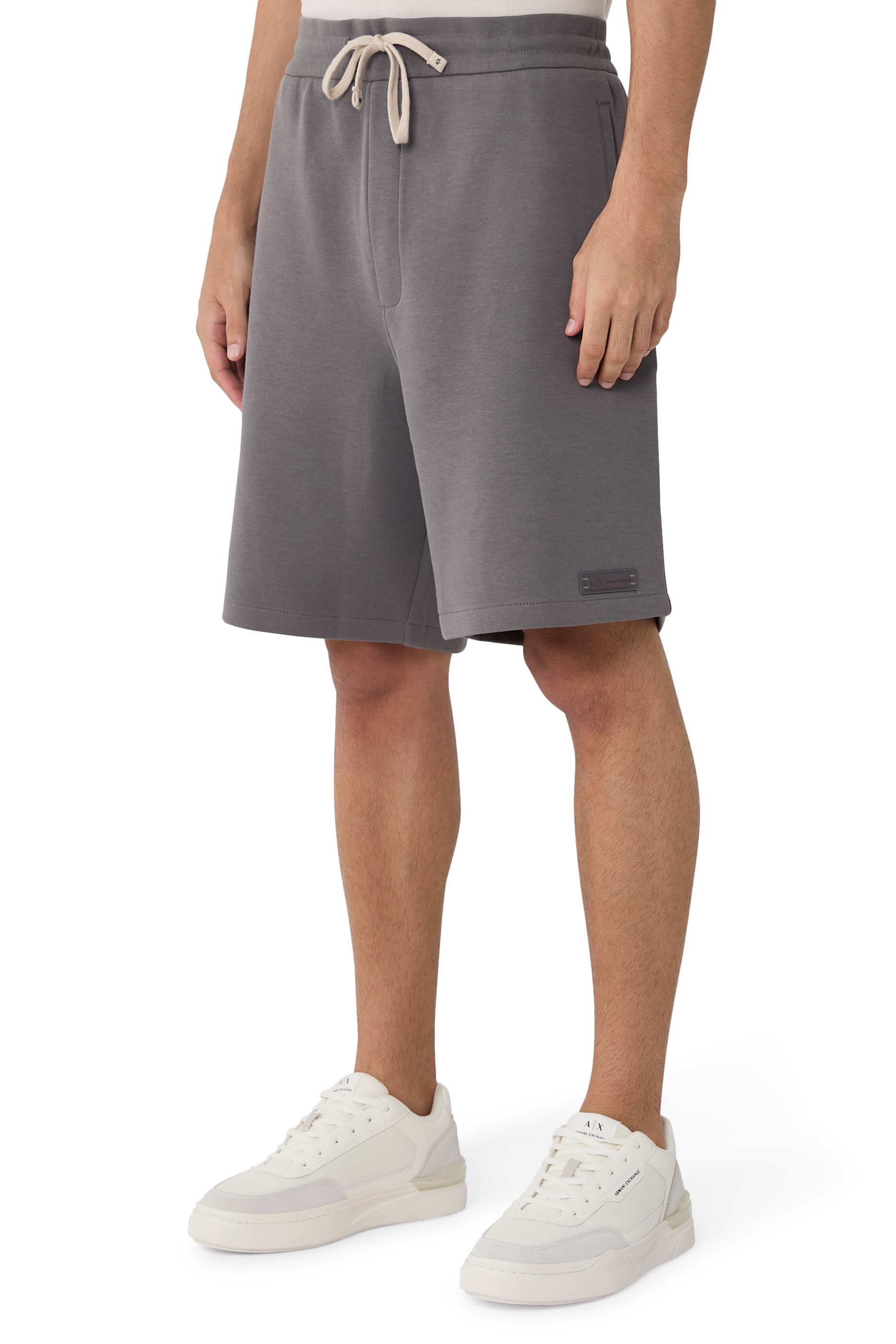 Cotton Blend Pique Shorts