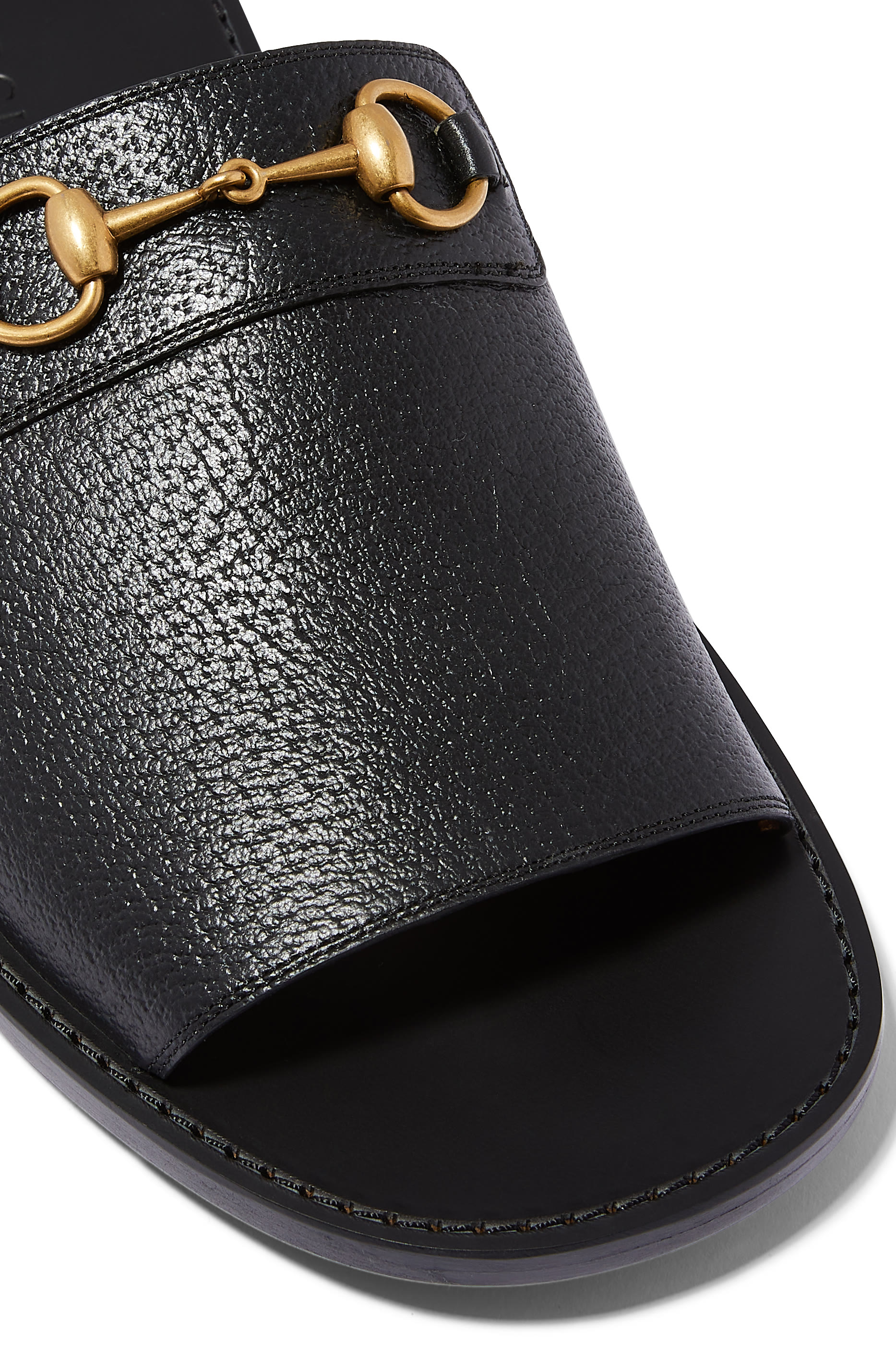 Horsebit Leather Slides