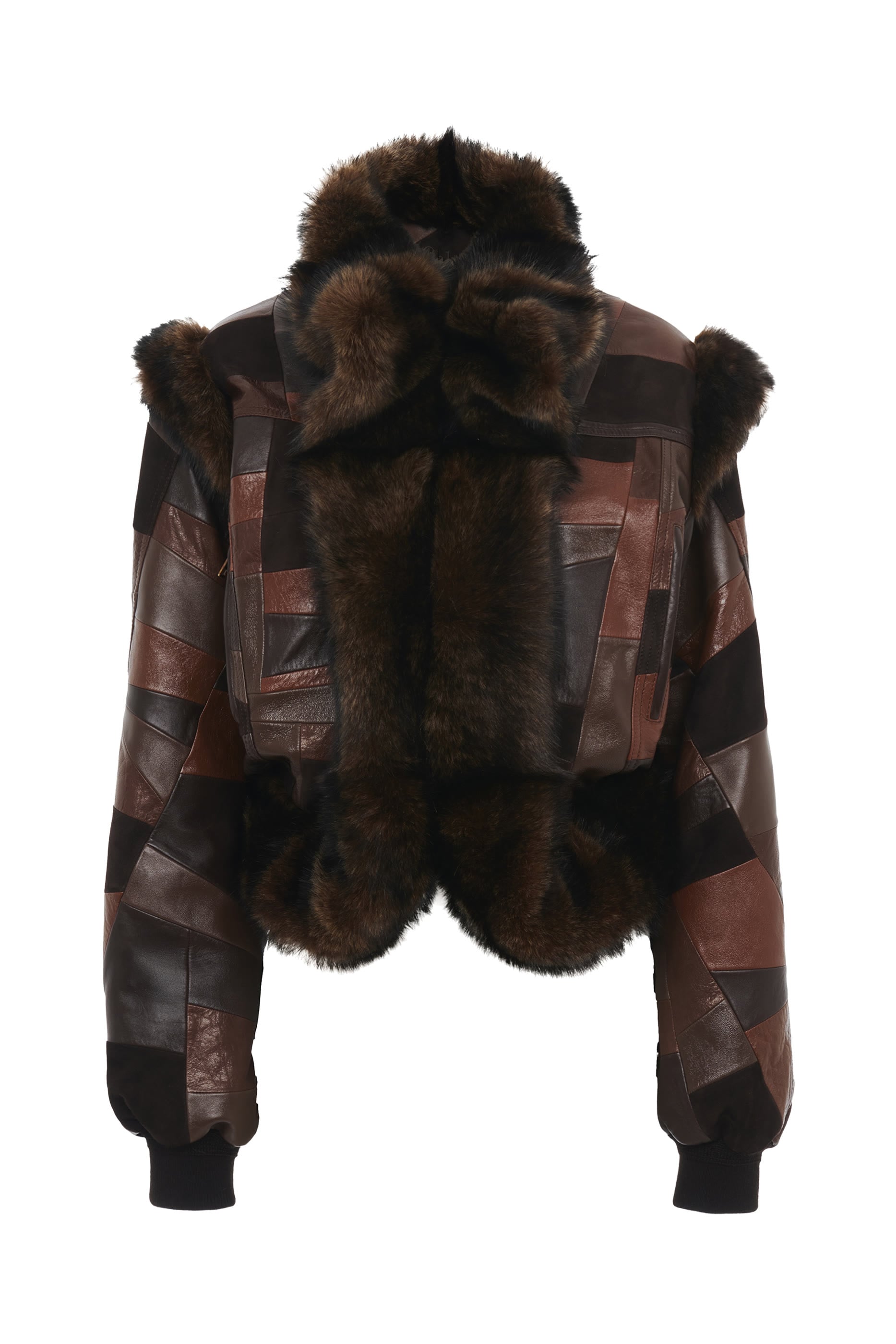 Short Hybrid Bomber Jacket