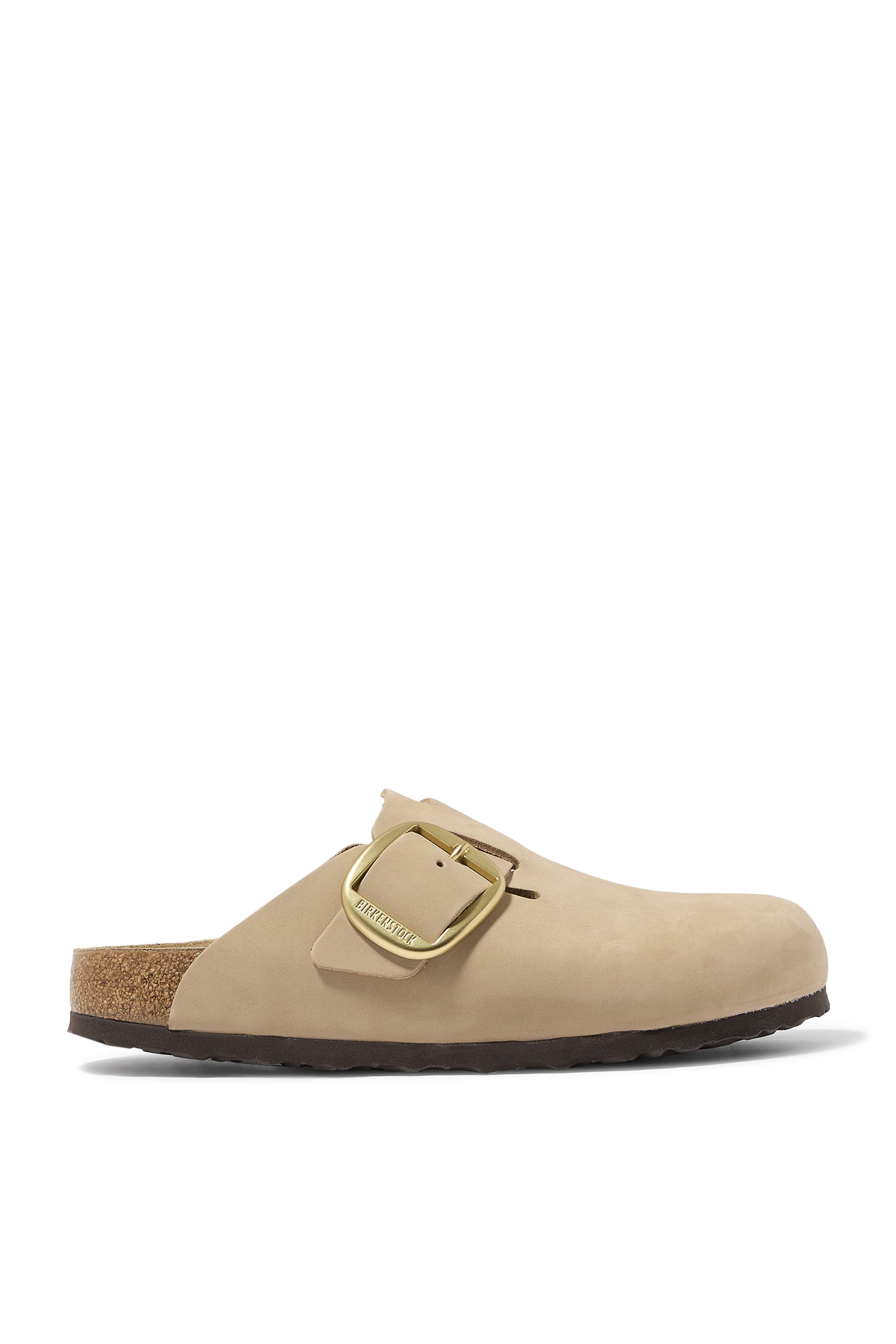 Boston Big Buckle Leather Clogs