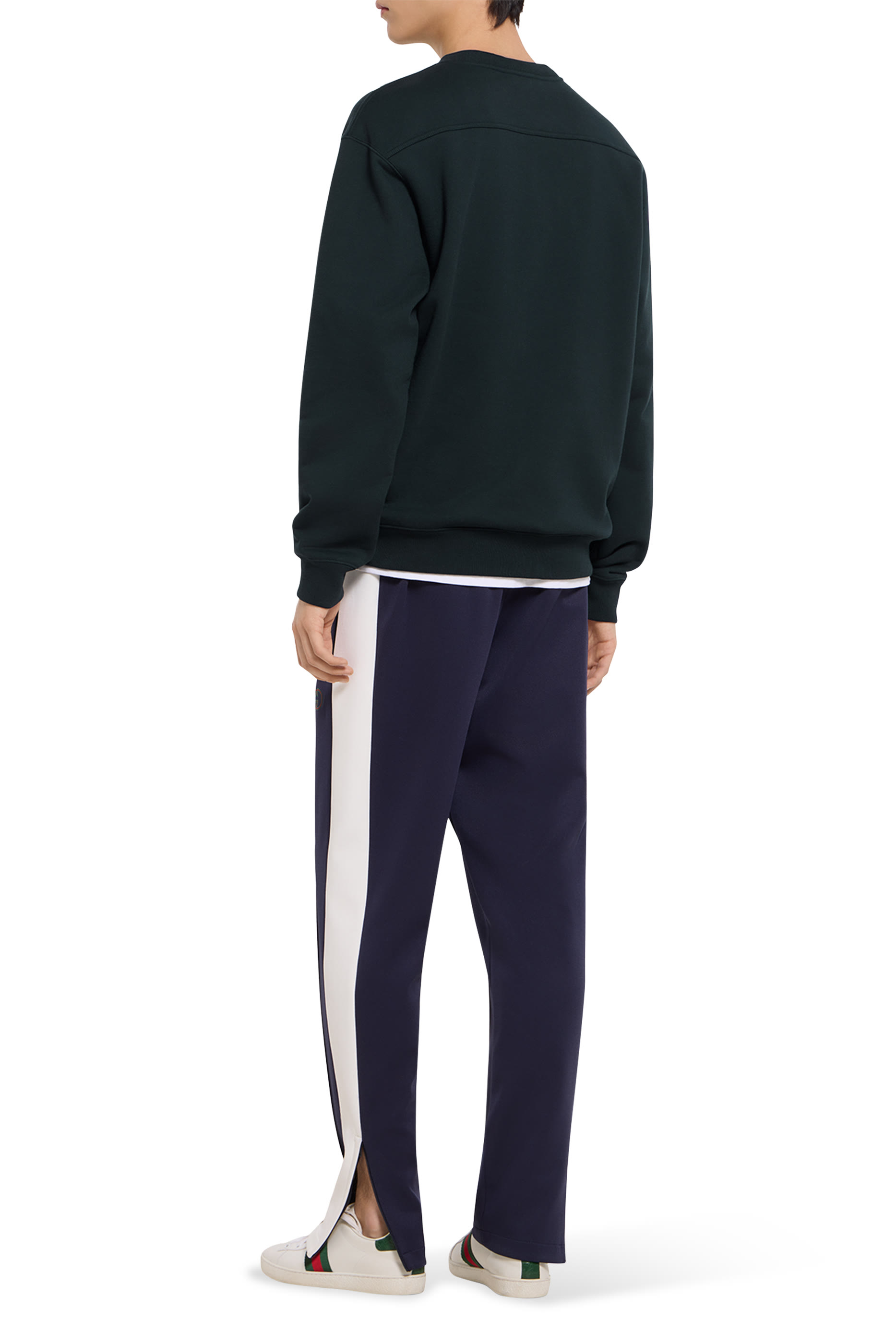 Cotton Jersey Sweatshirt with Embroidery