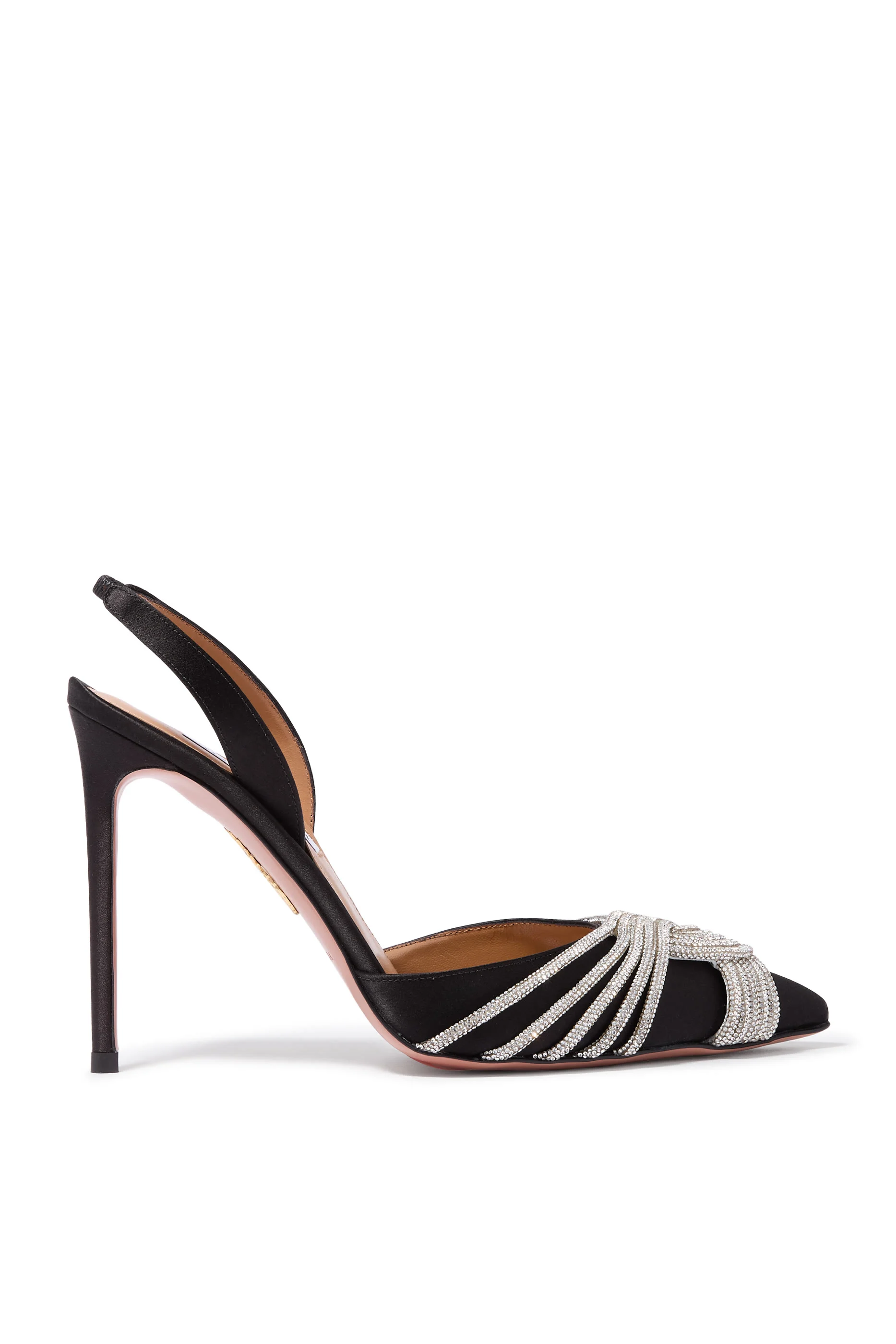 Gatsby Slingback 105 Satin Crystal Pumps