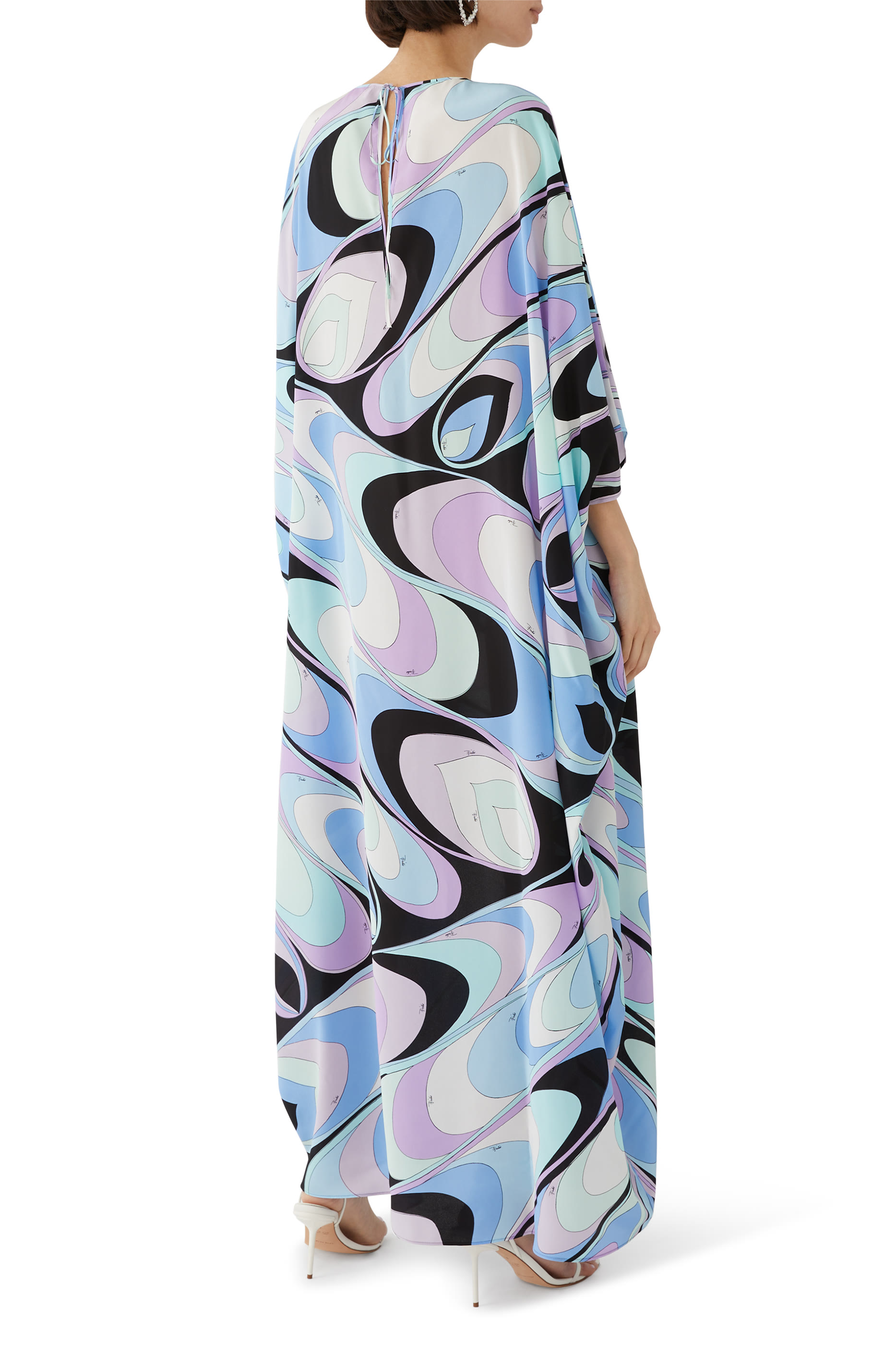 Onde-Print Silk Kaftan