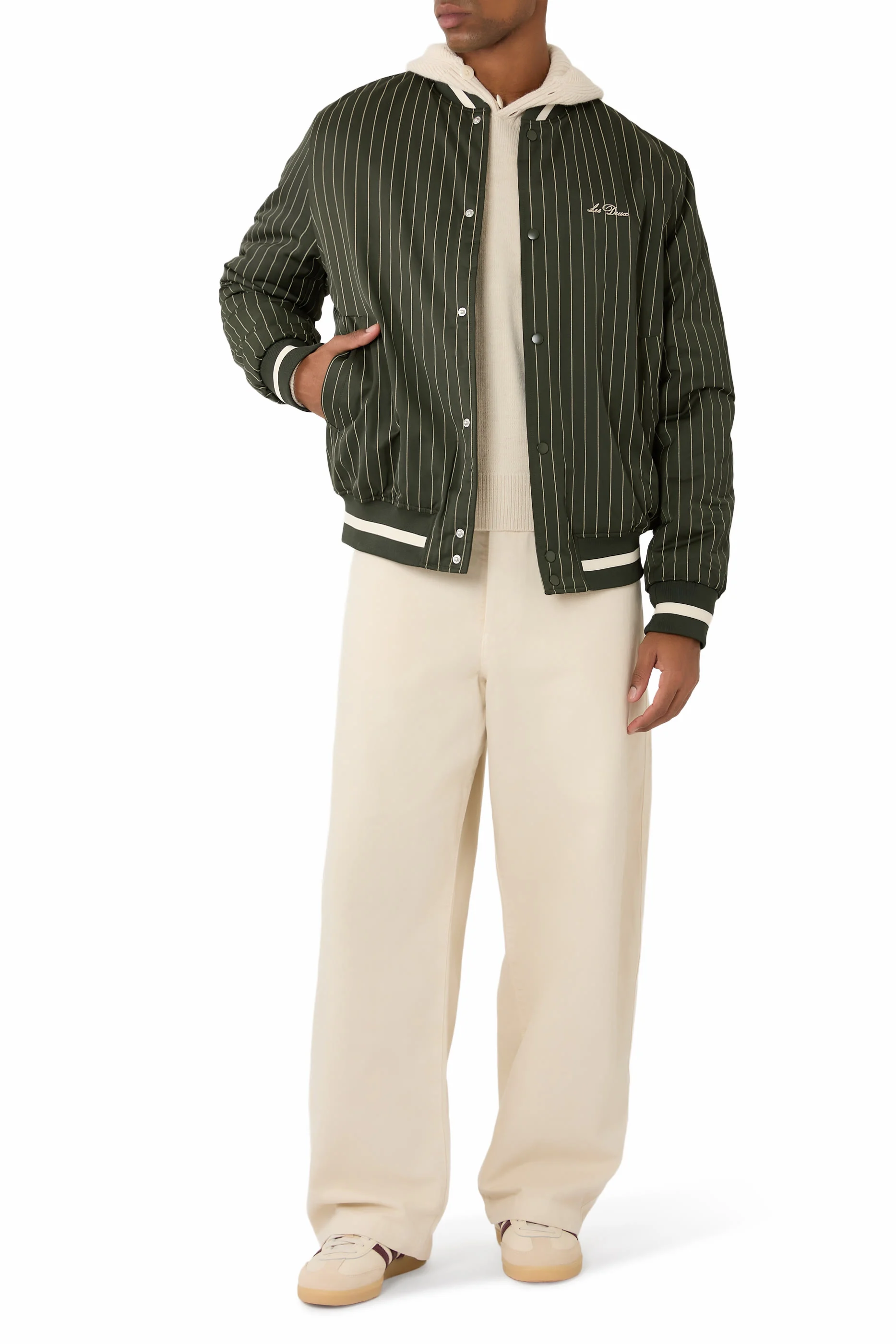  Varsity Tech Pinstripe Jacket 
