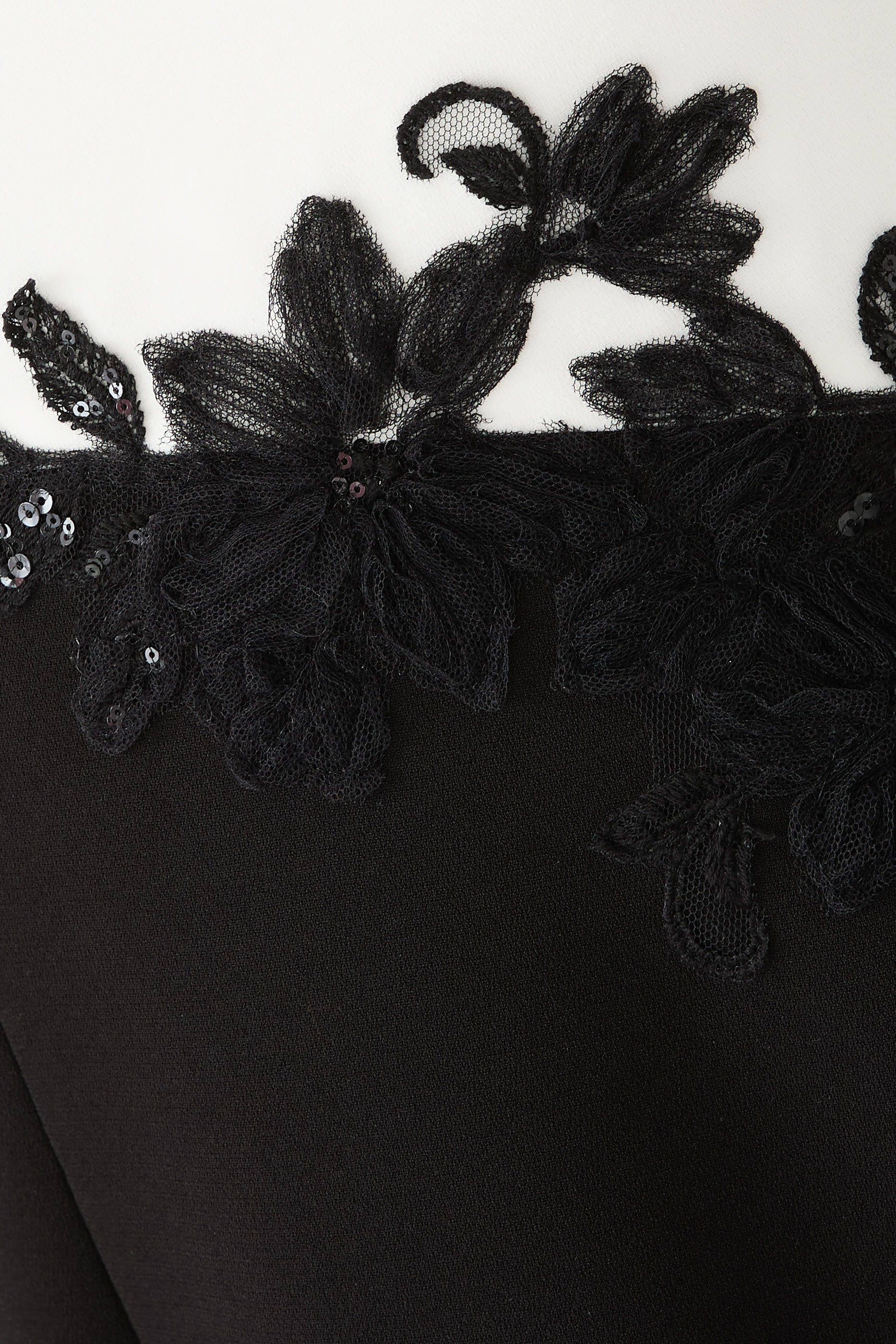 Crepe One-Shoulder Drape Sleeve Gown