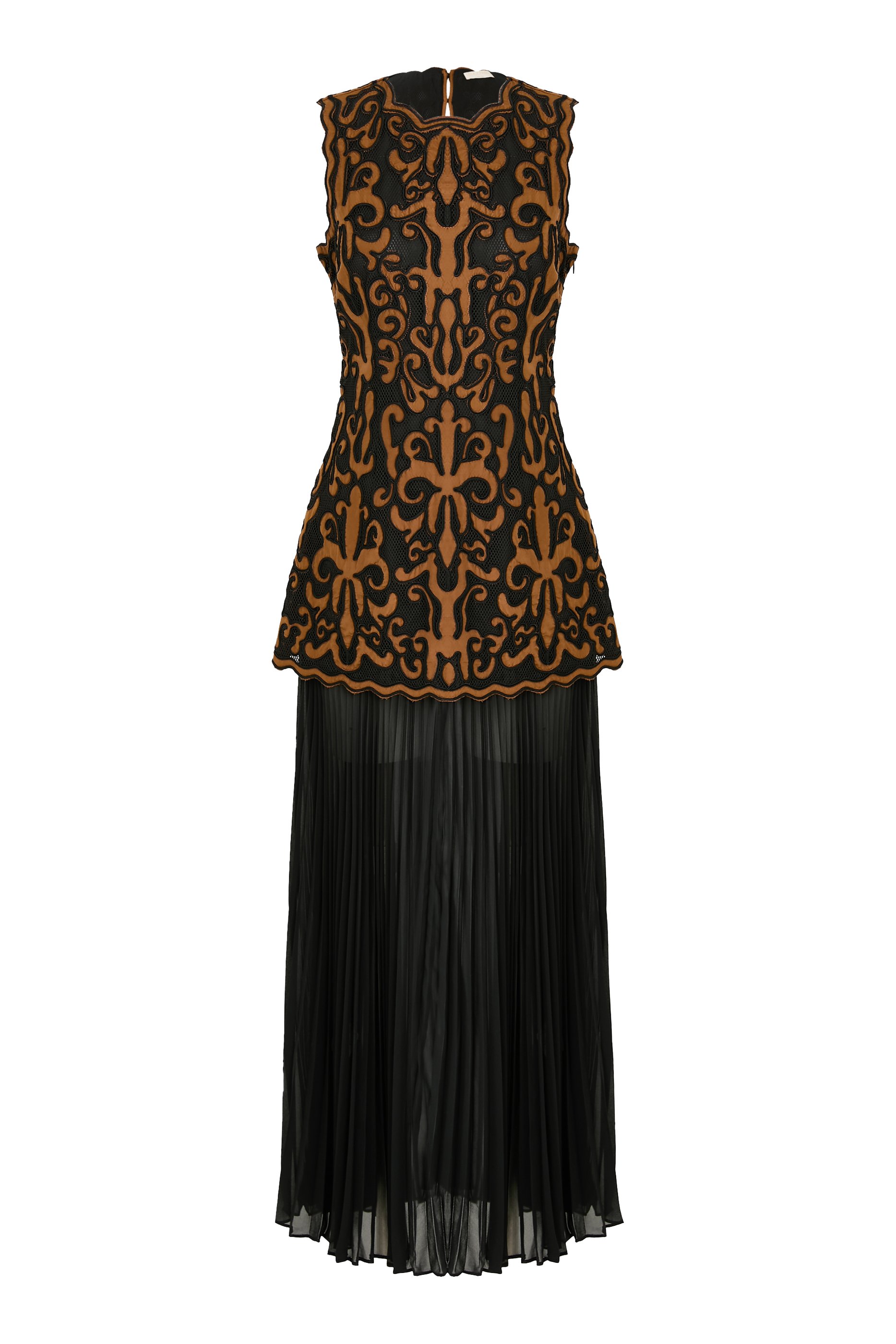 Auryn Applique Sleeveless Midi Dress