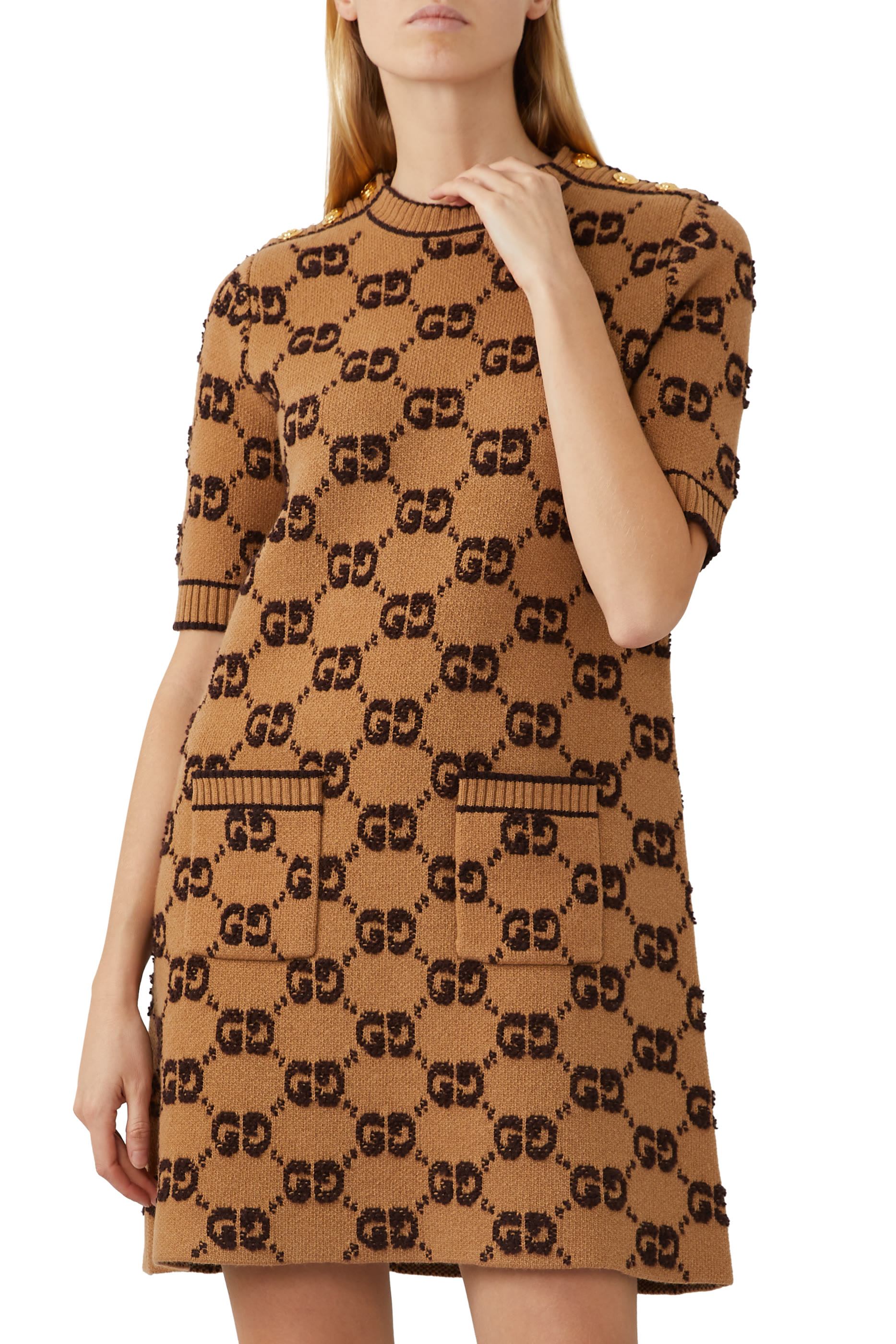 GG Bouclé Jacquard Knit Dress