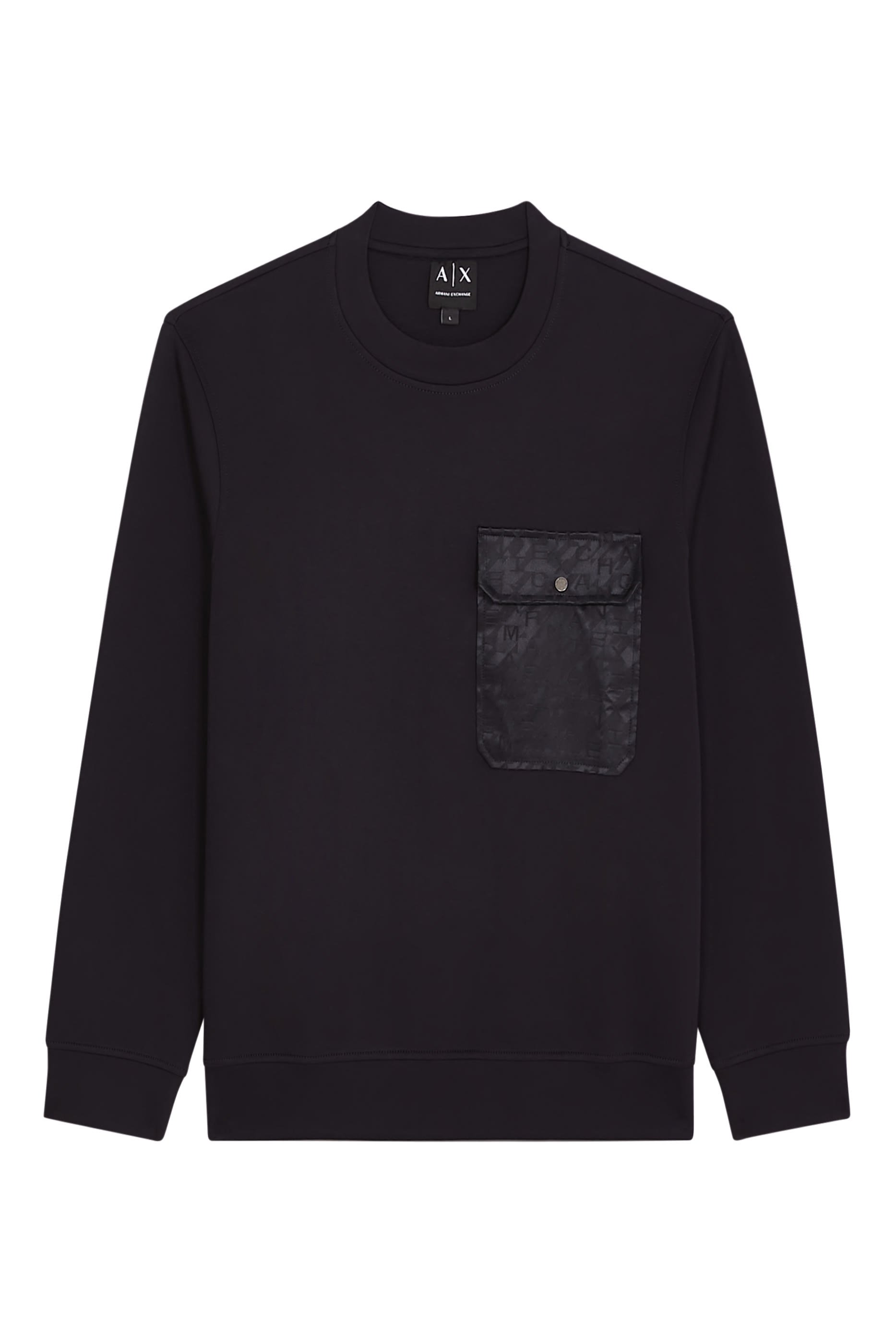 AX Logo Pocket Crew Neck Sweatshirt 
