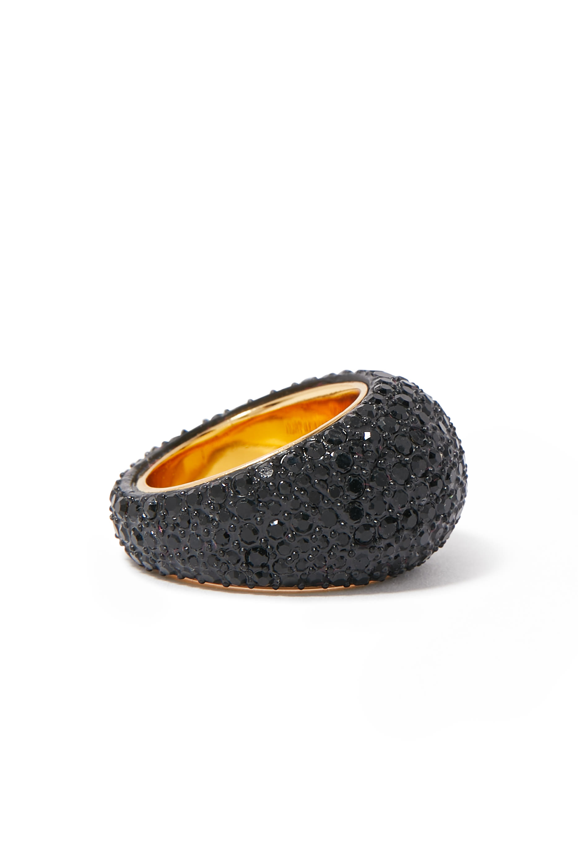 Pave Dome Ring, Brass & Crystals