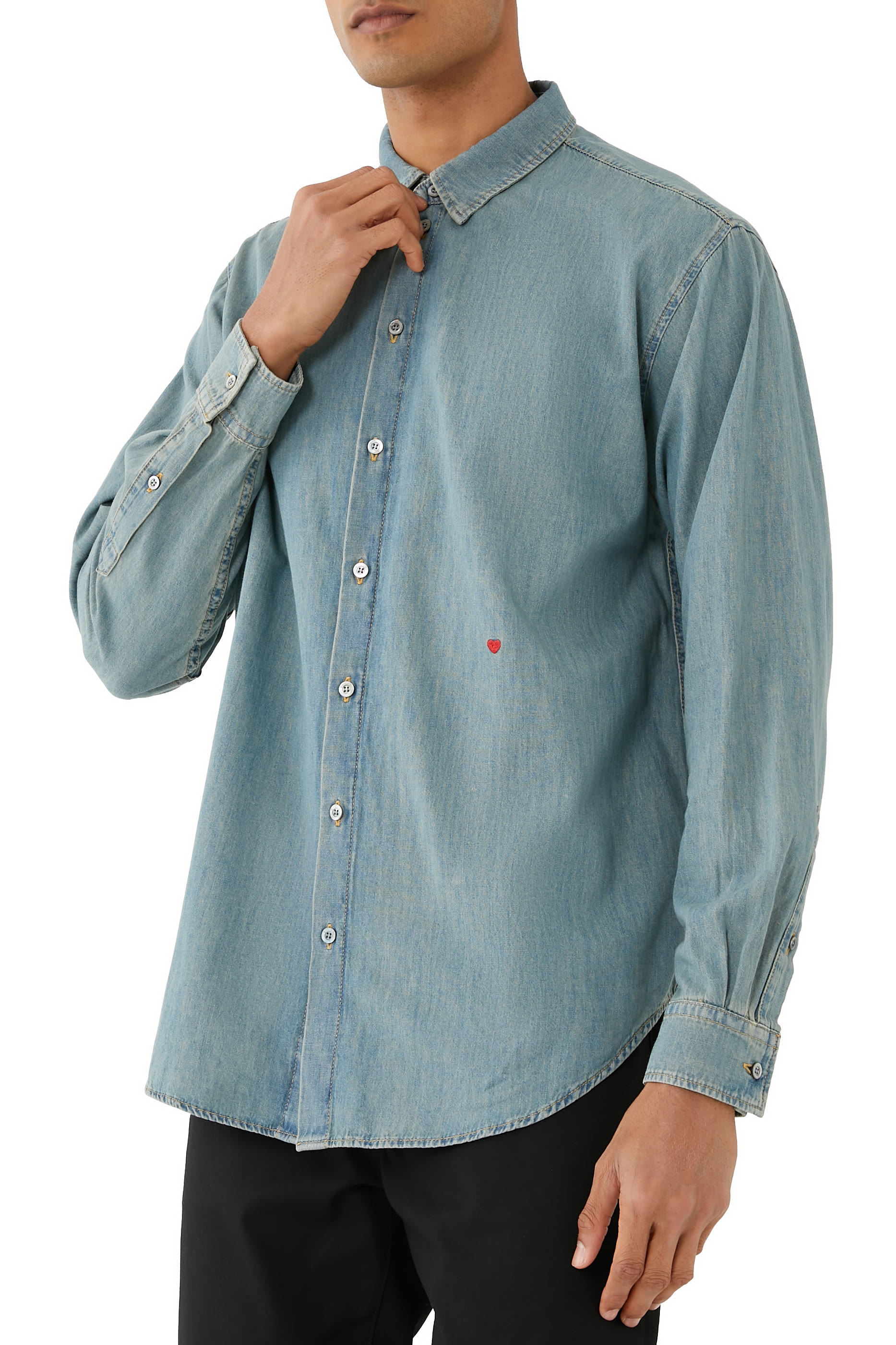 In Love We Trust Chambray Shirt