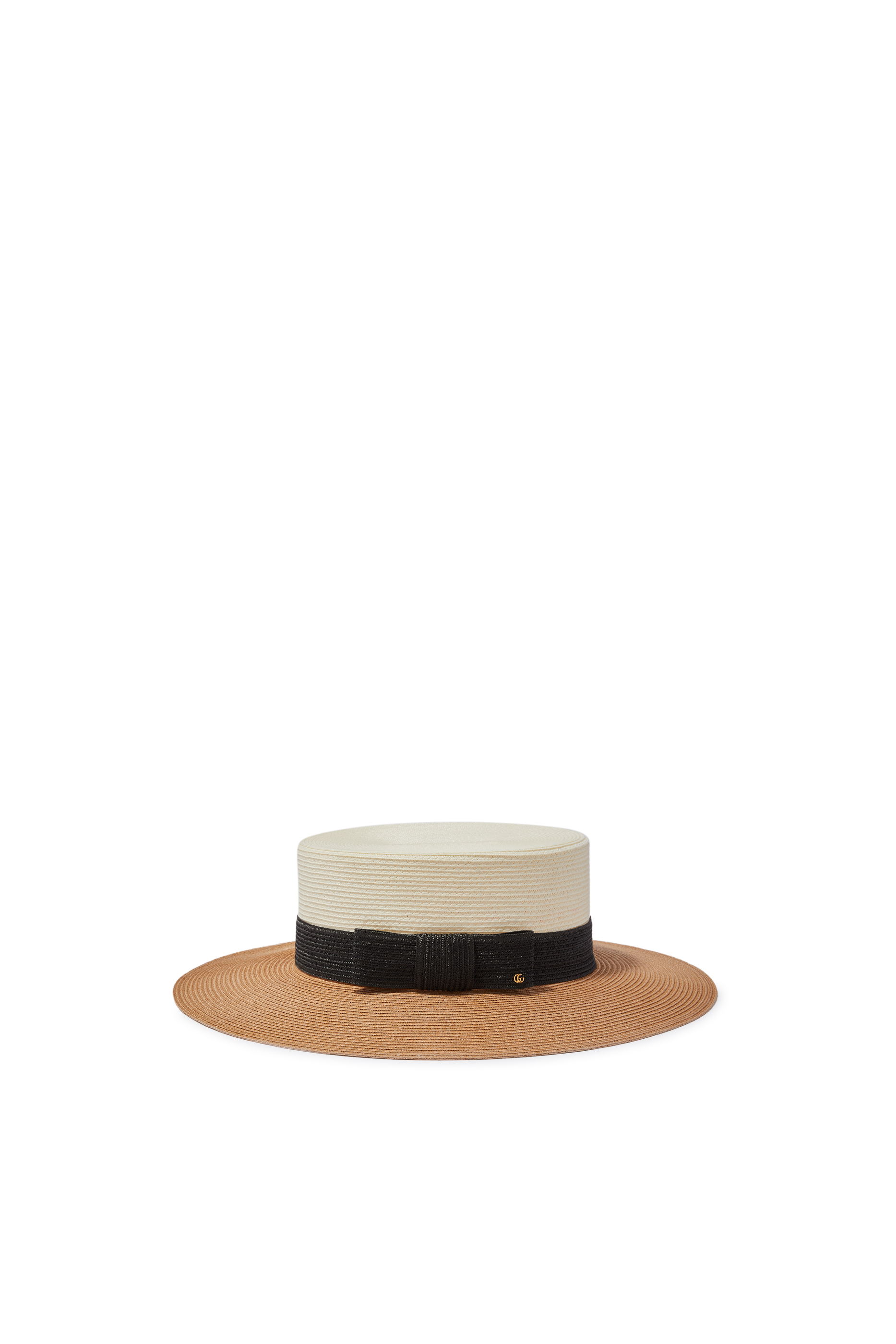 Straw-Effect Wide Brim Hat