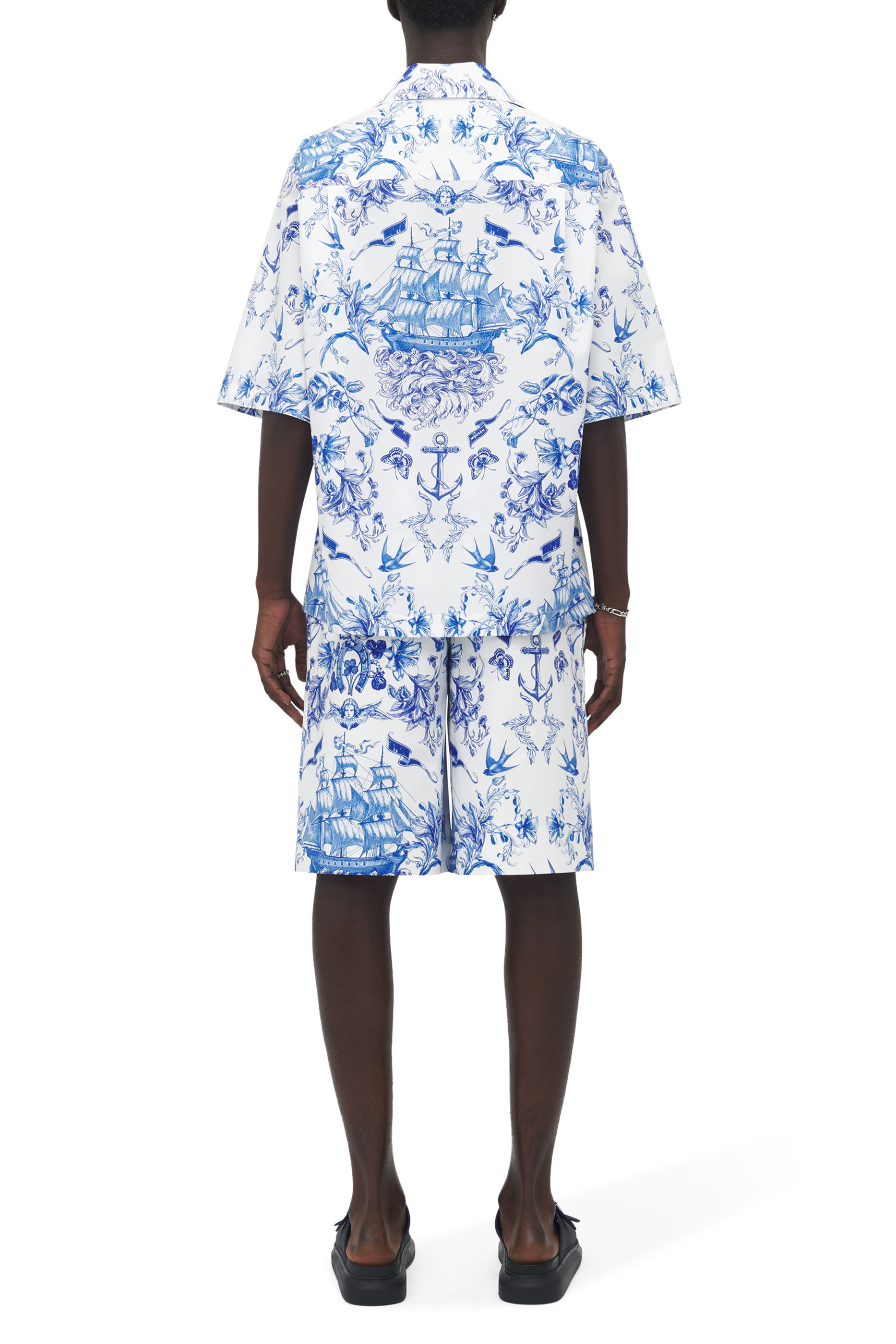 Printed Boxy Hawaiian Shirt