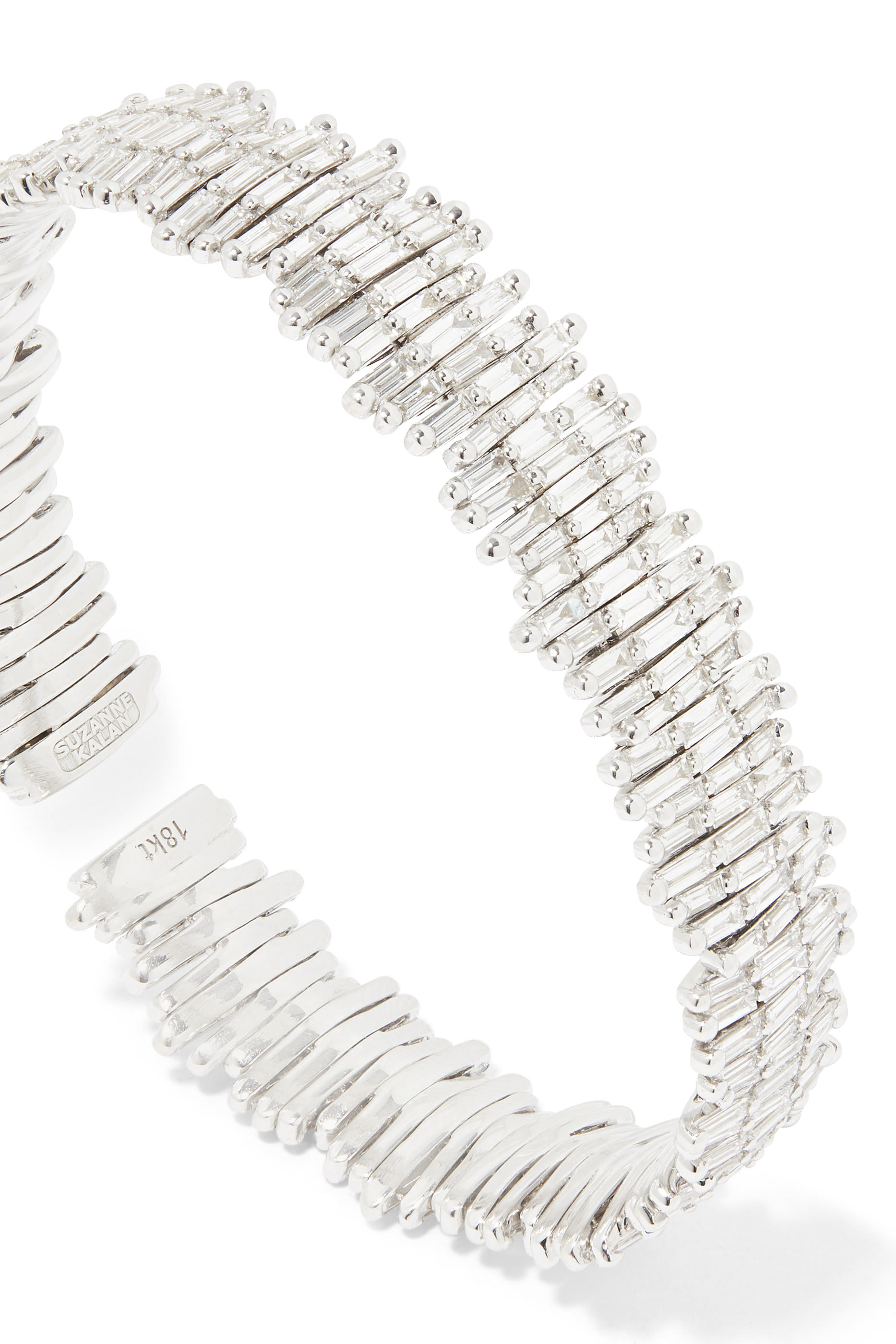Classic Triple Row Diamond Cuff Bracelet