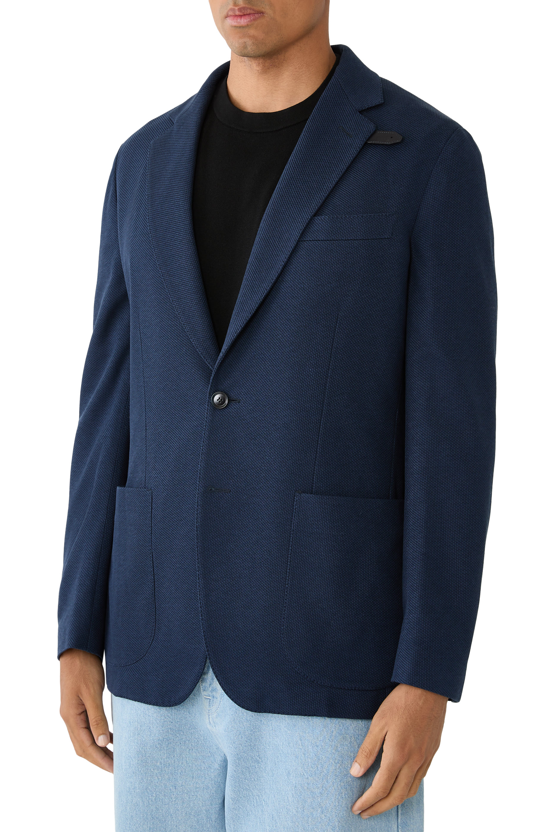 Silk & Cotton Jersey Blazer