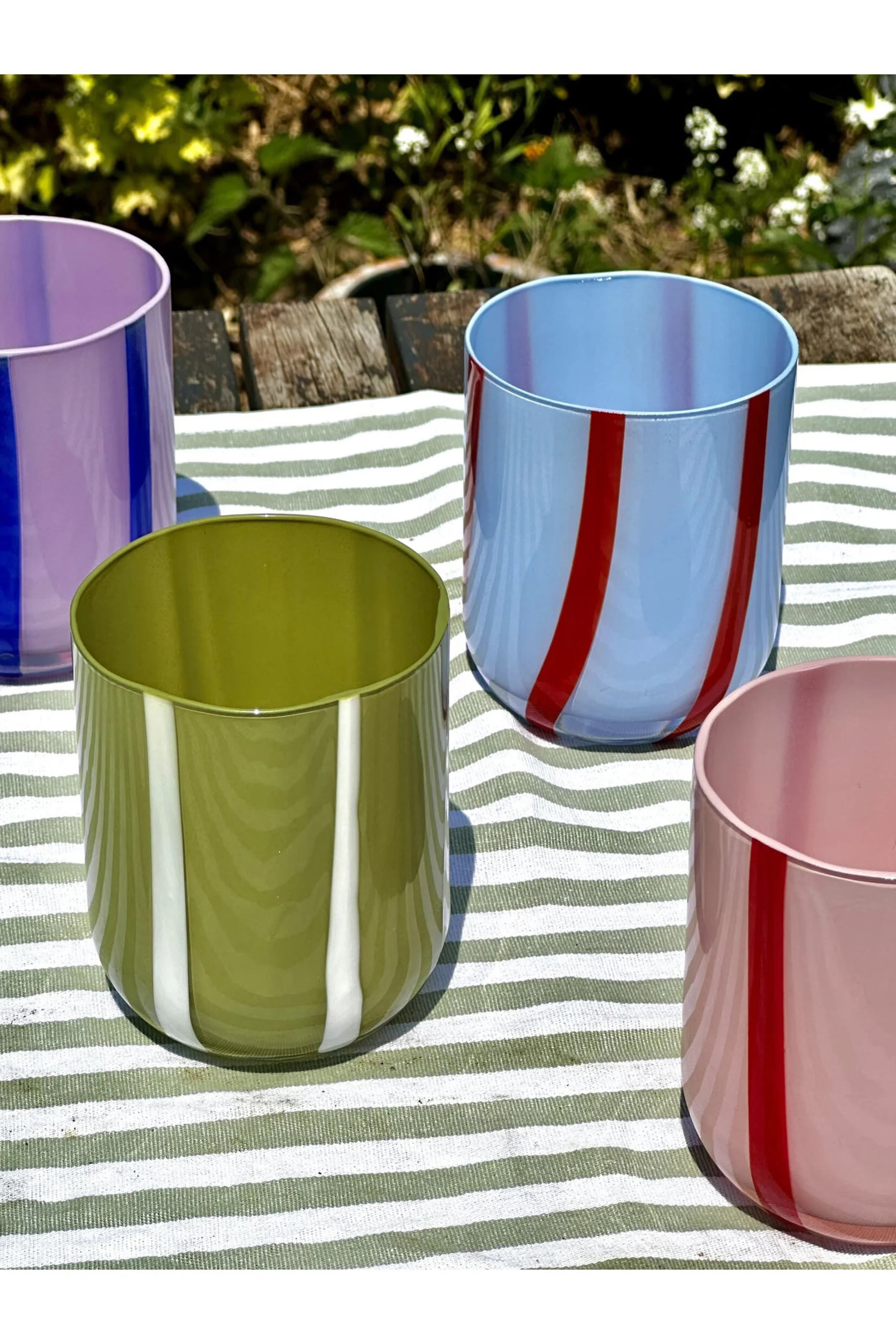 Atina Stripe Candle in Tomato & Mint Leaf