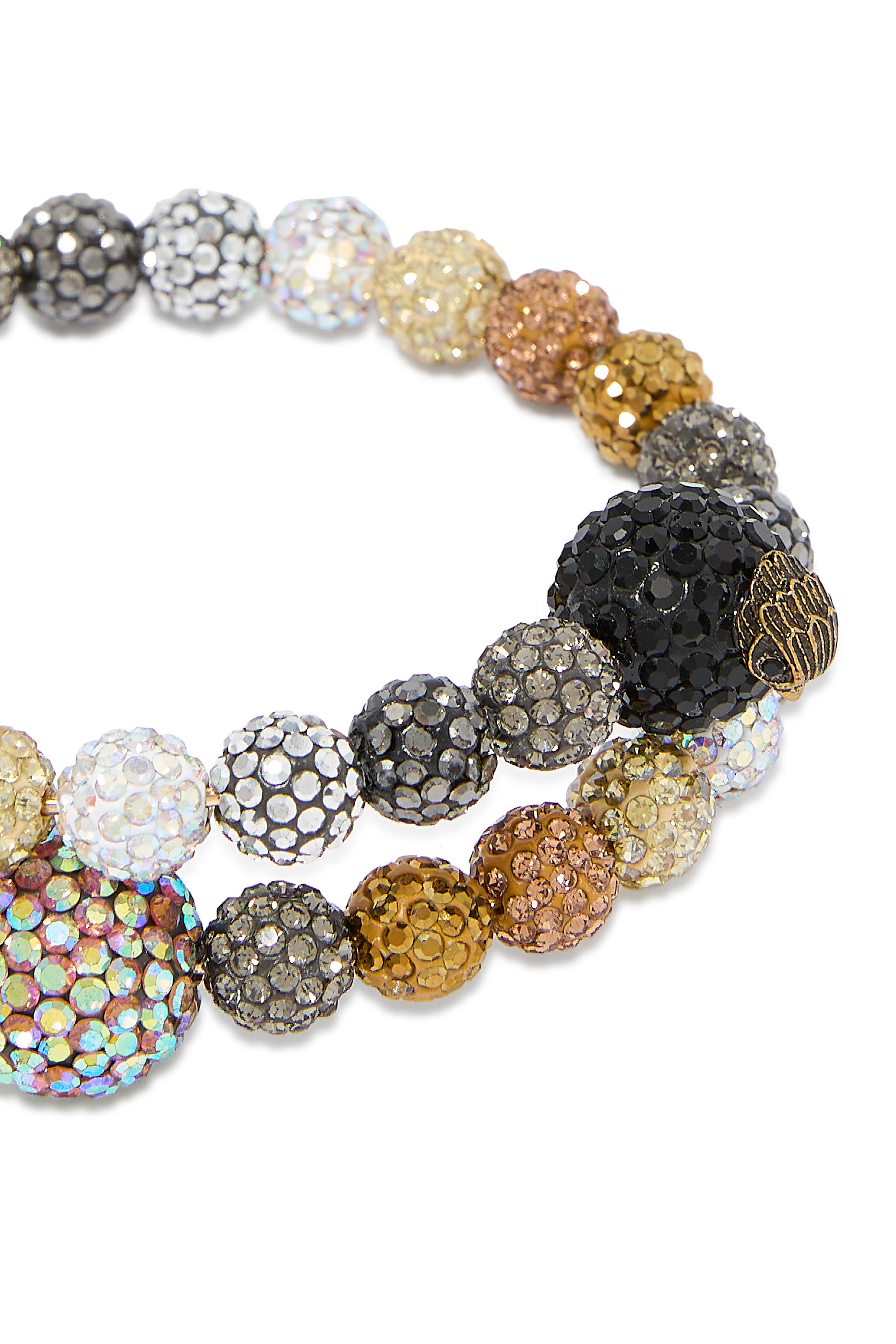Pave Bubble Bracelet, Brass & Crystals