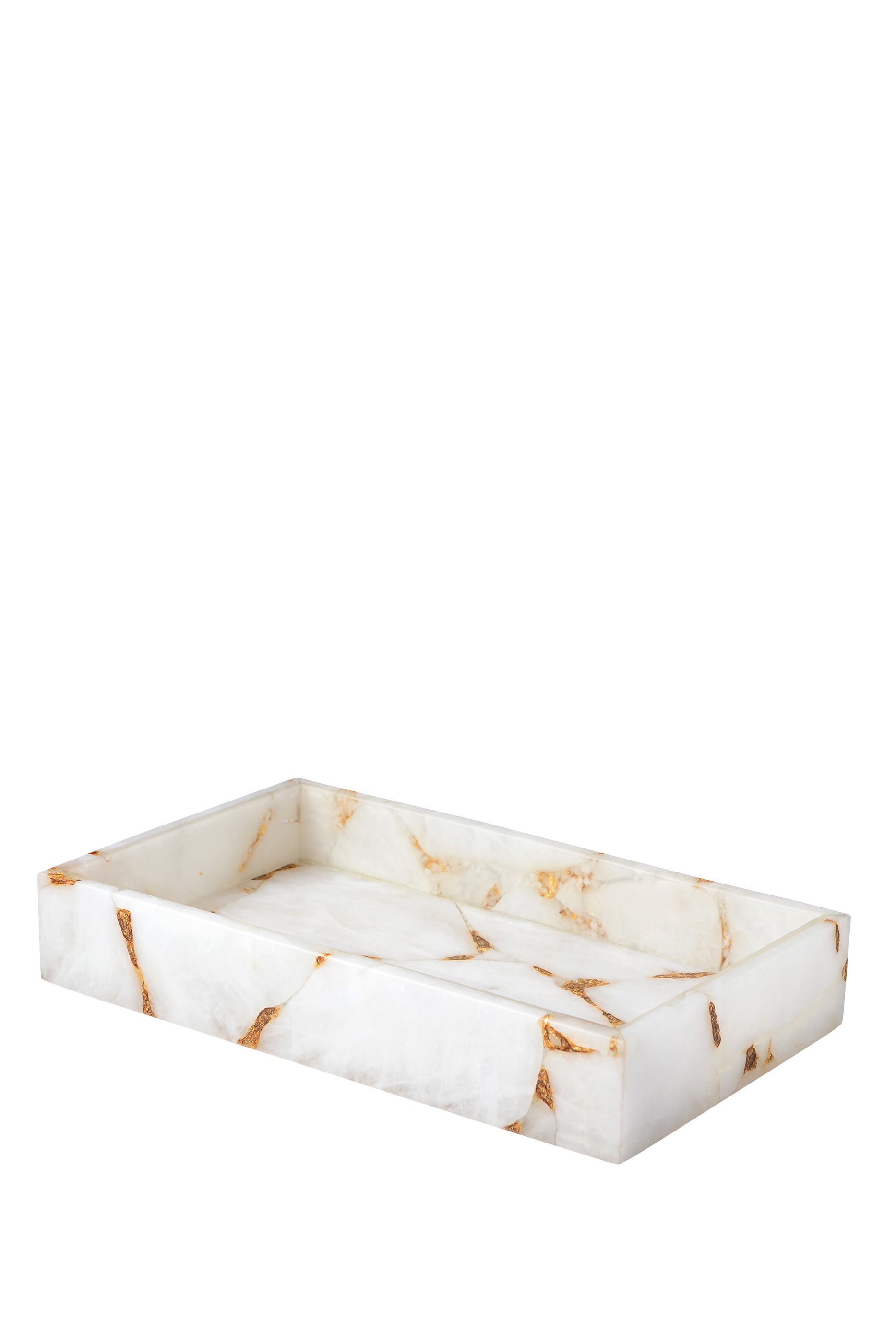 Taj Milk White Quartz Tray