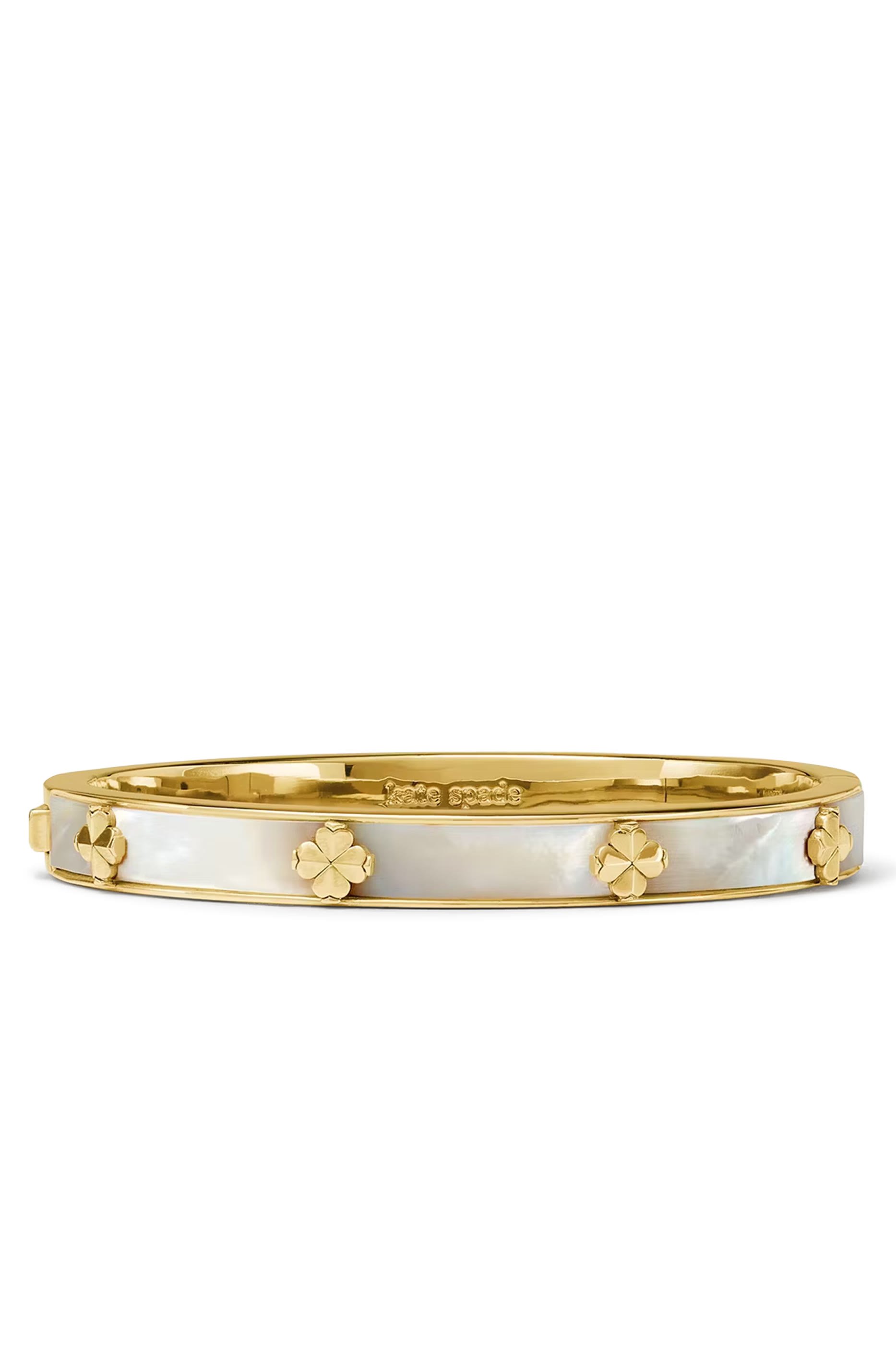 Spade Flower Hinge Bangle 
