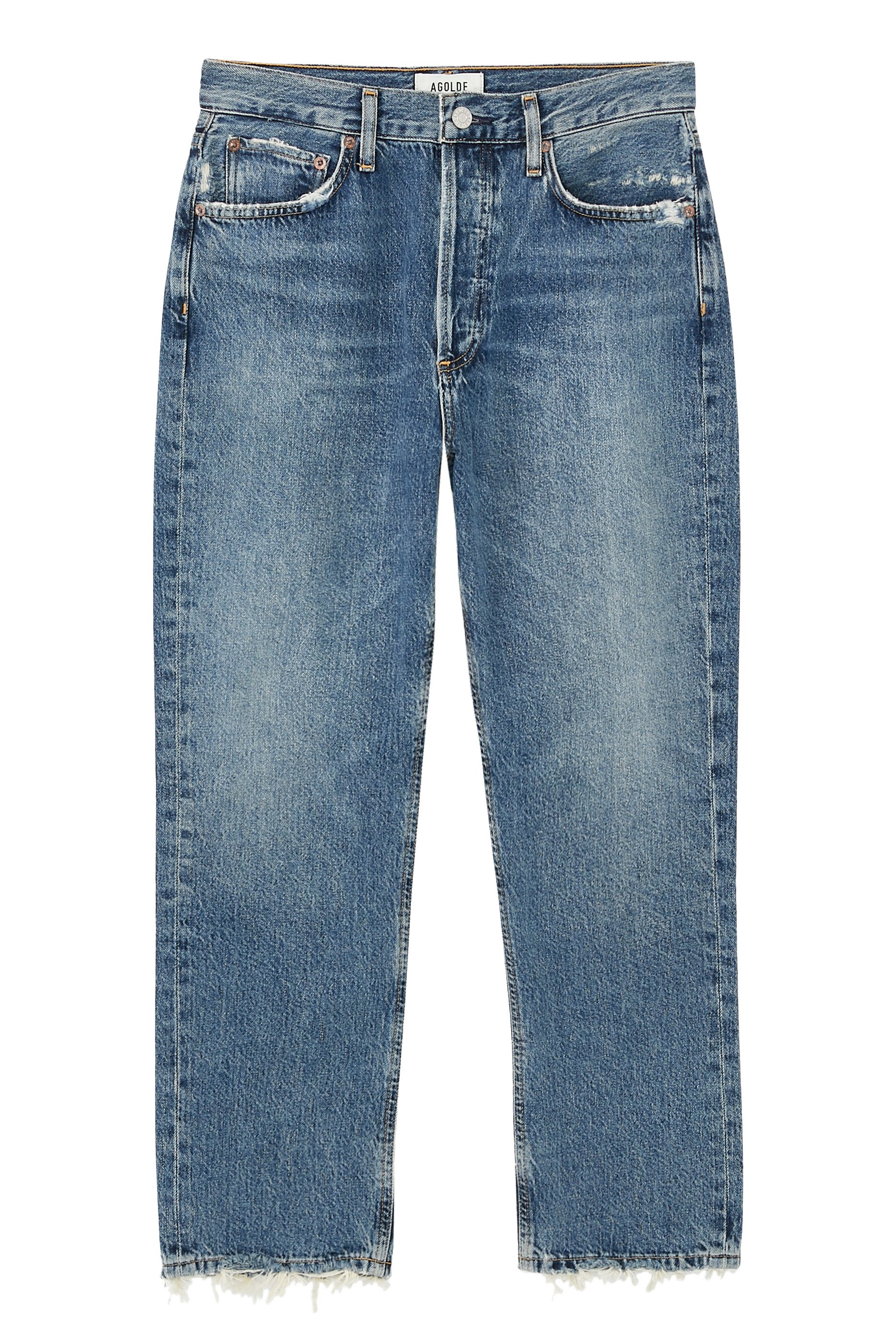 Riley High Rise Straight Crop Jeans