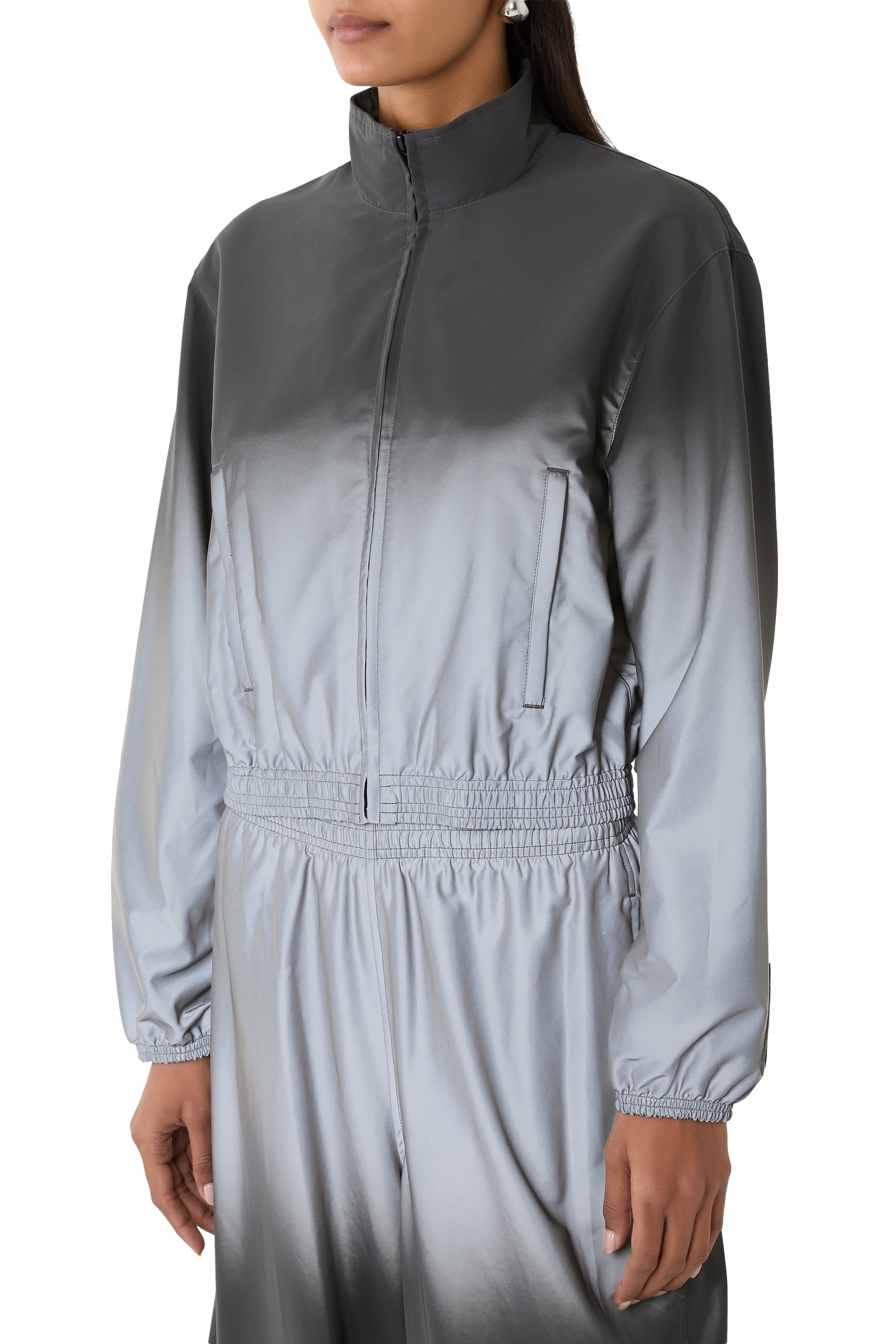  Reflective Shrunken Track Jacket 