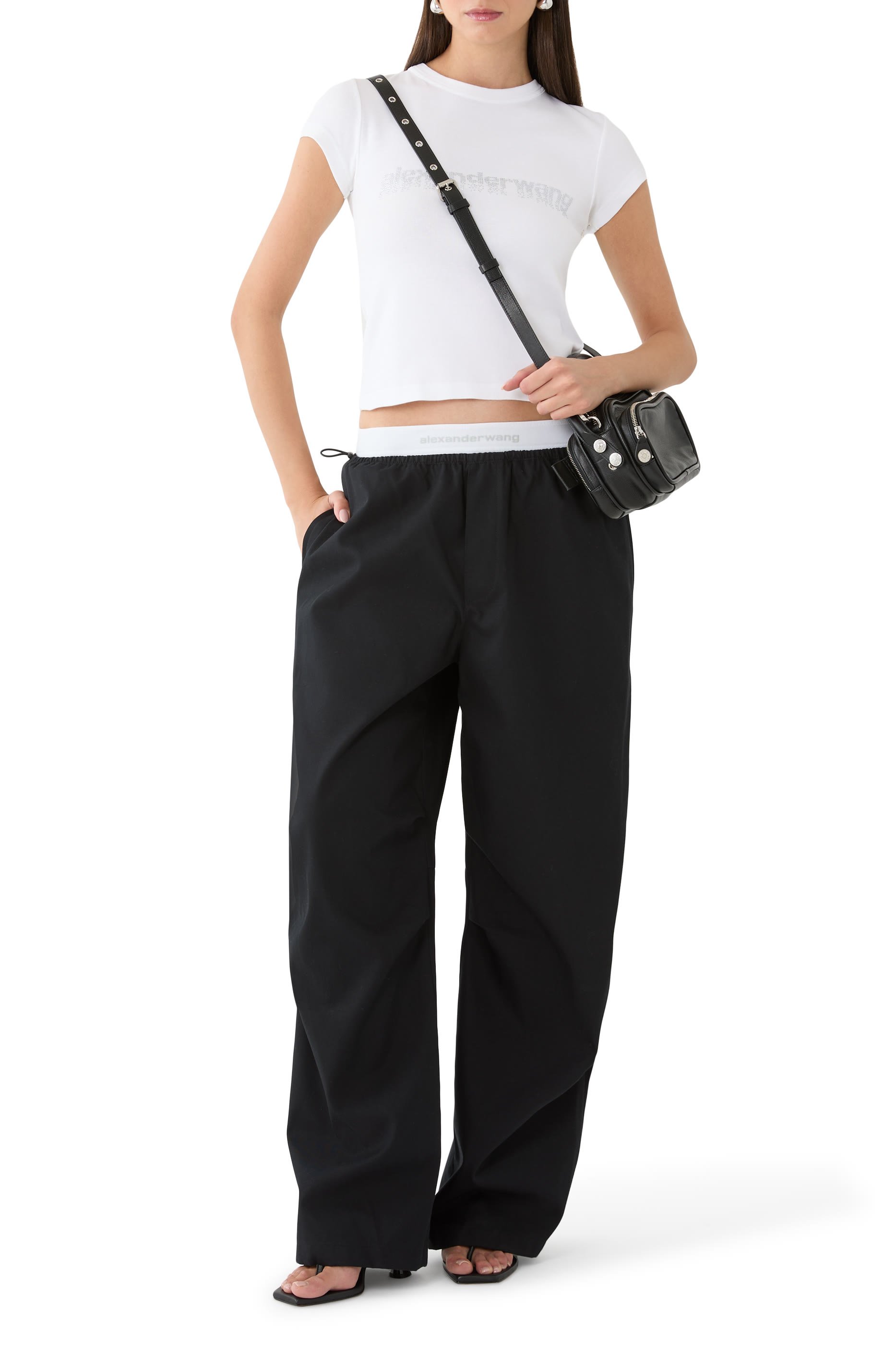 Logo Elastic Mid-Rise Pants