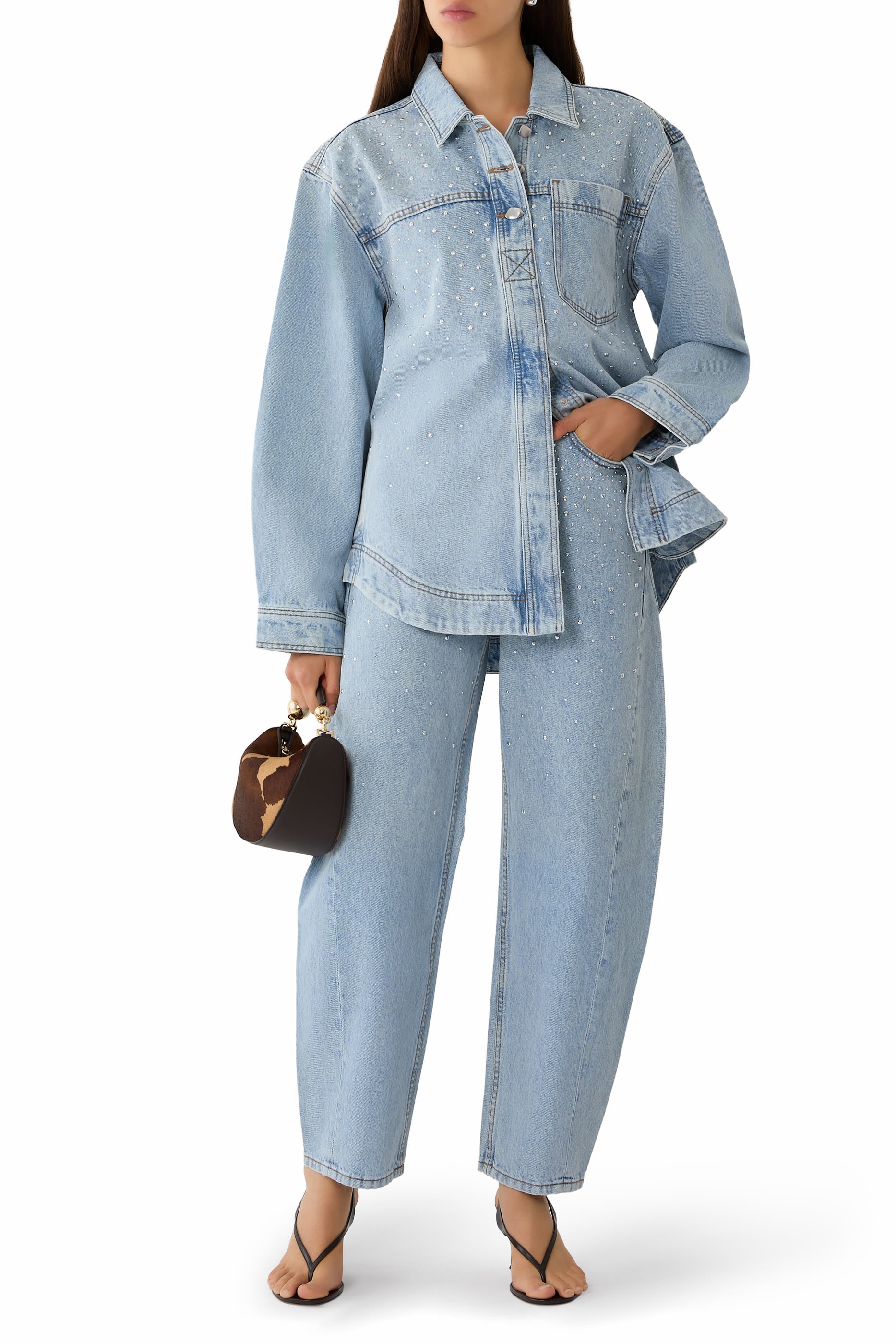 Lucina Stud Denim Shirt