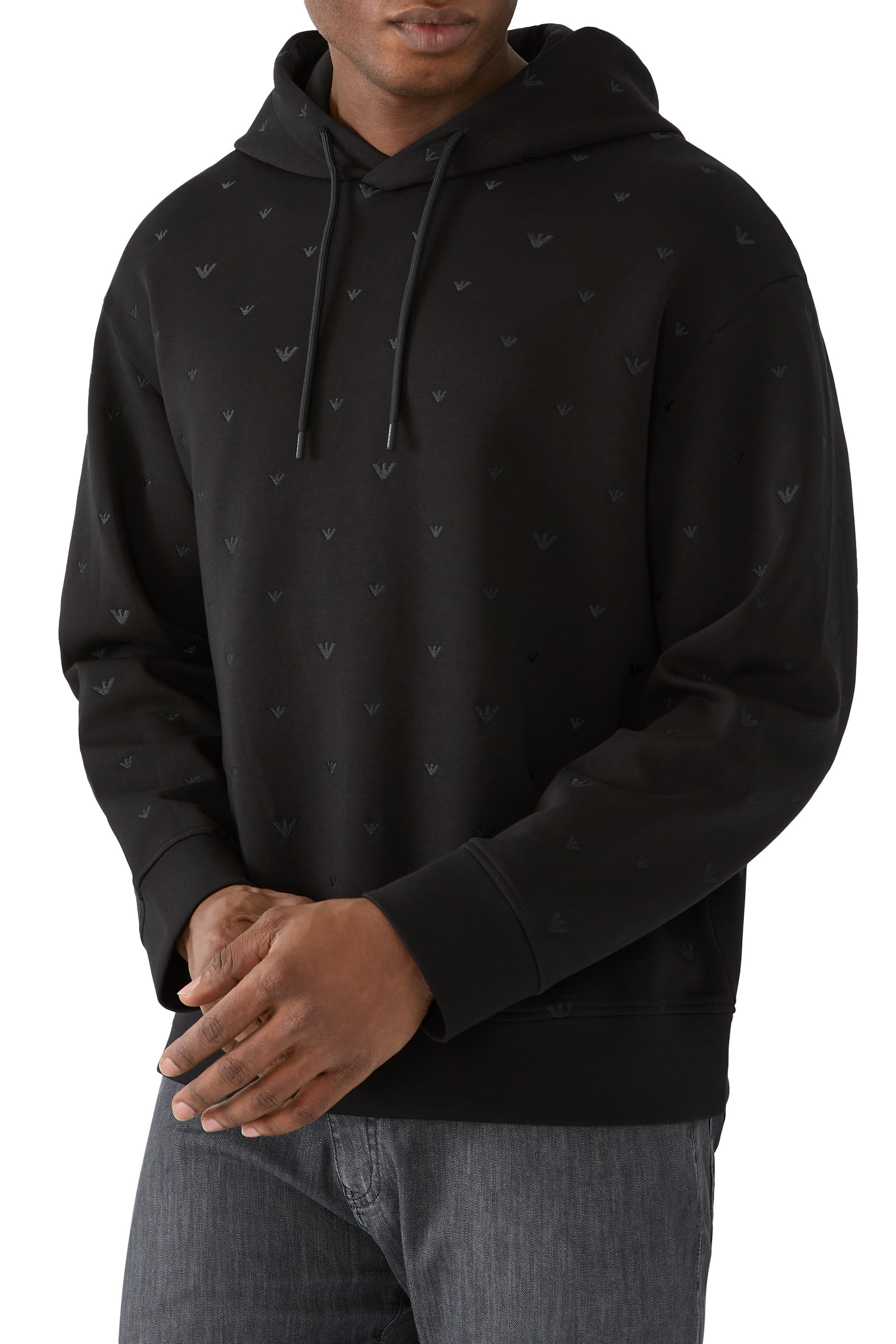 All-Over Eagle Logo Hooded Sweatshirt