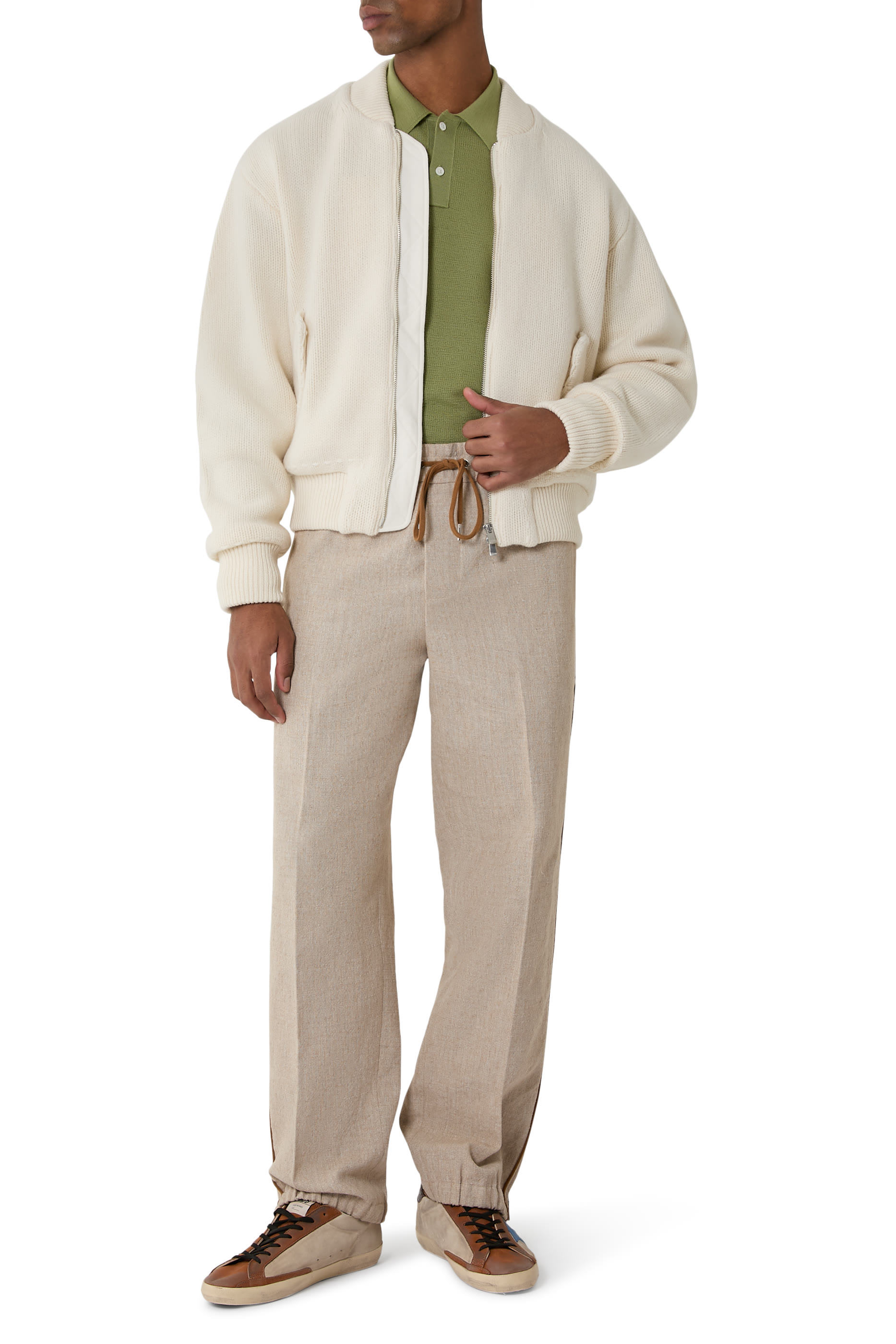 Button-Up Lightweight Knit Polo