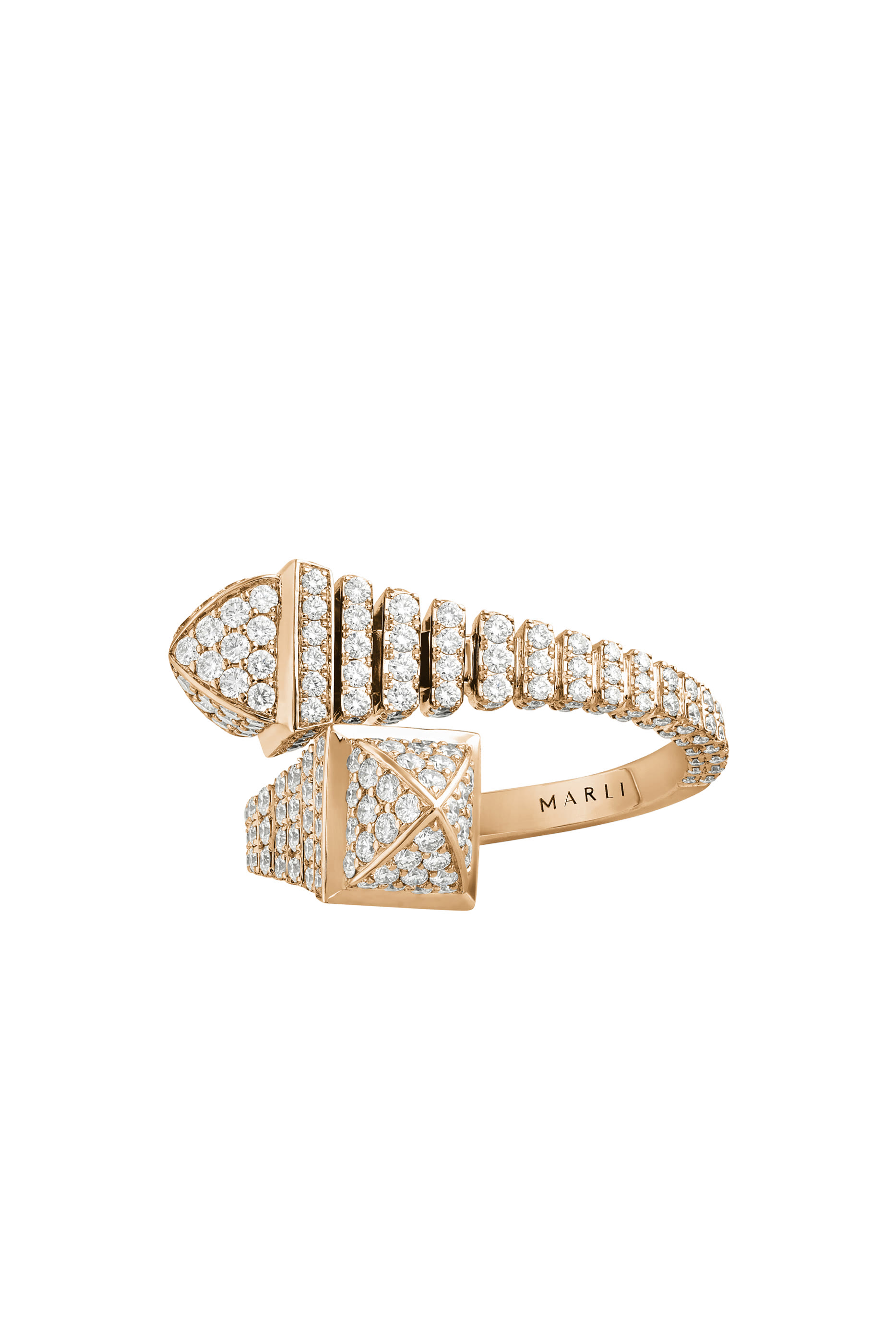 Cleo Ring, 18k Rose Gold with Full Diamonds