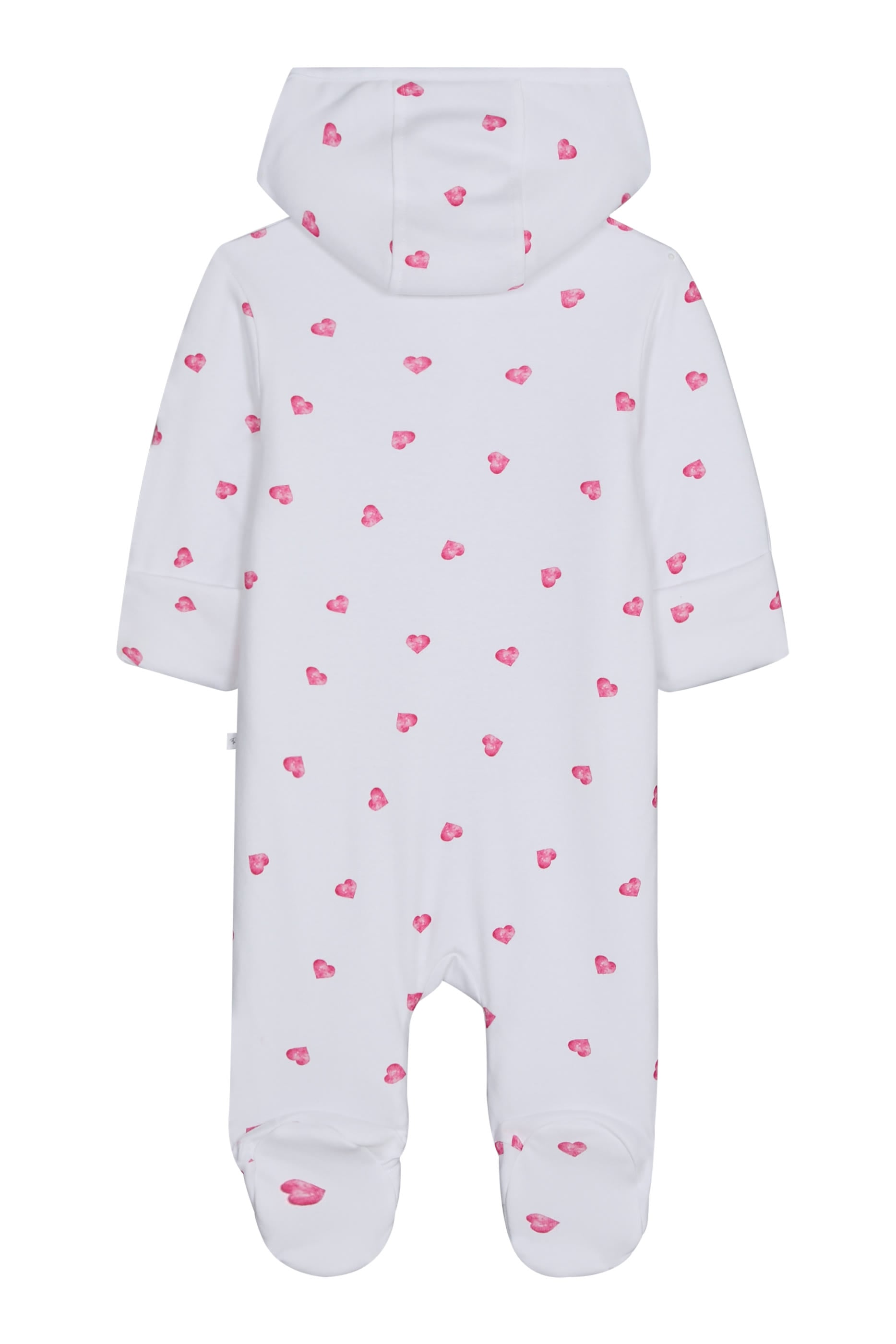 Kids Pink Heart Print Pramsuit