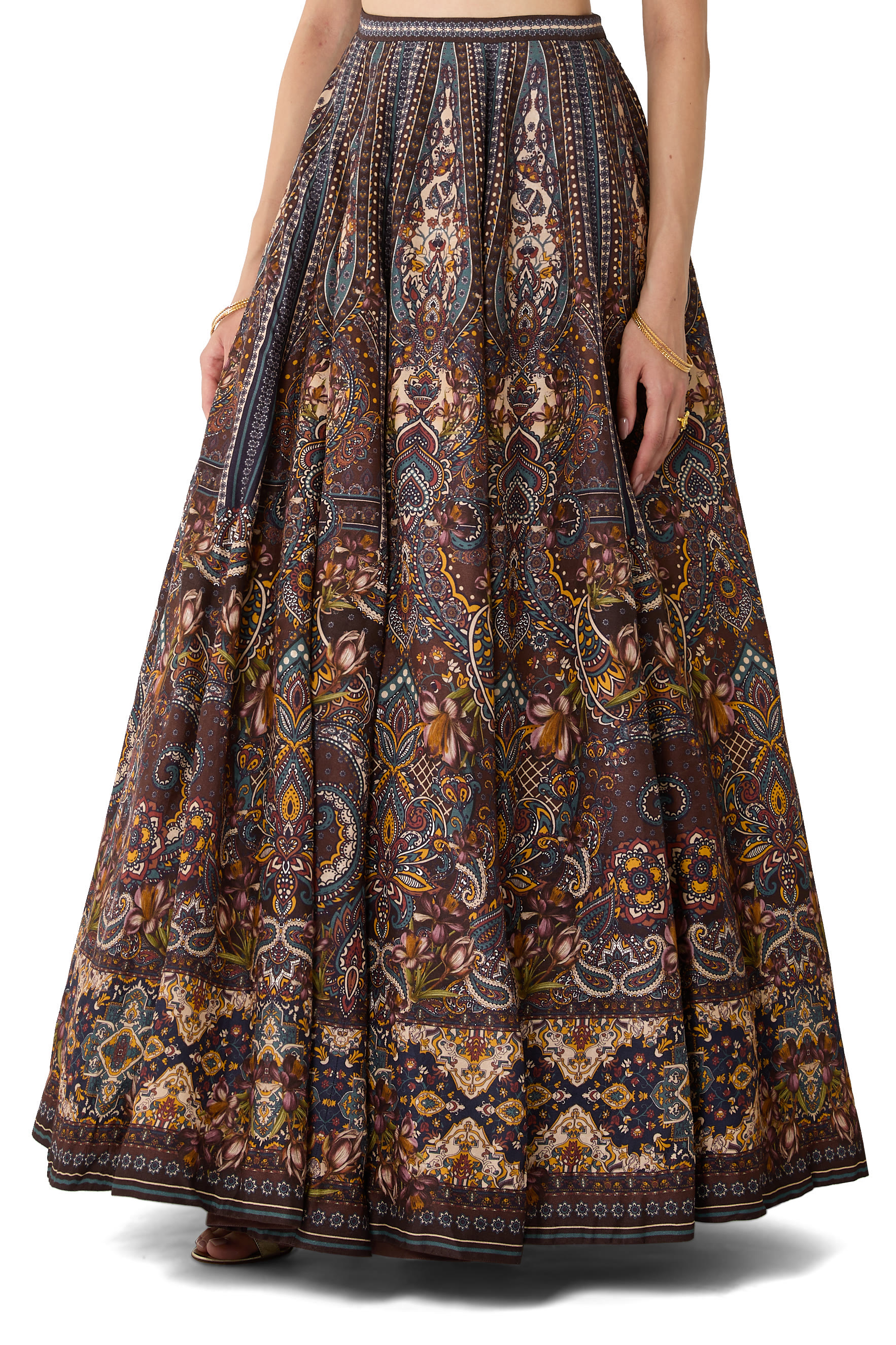  Printed Lehenga Set with Chrome Blouse