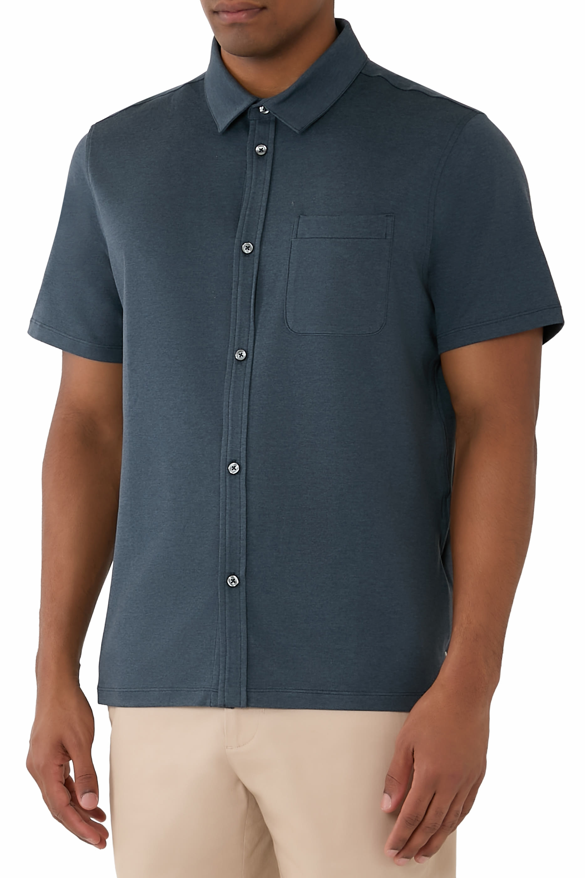 Short Sleeve Ponto Button Down Shirt 