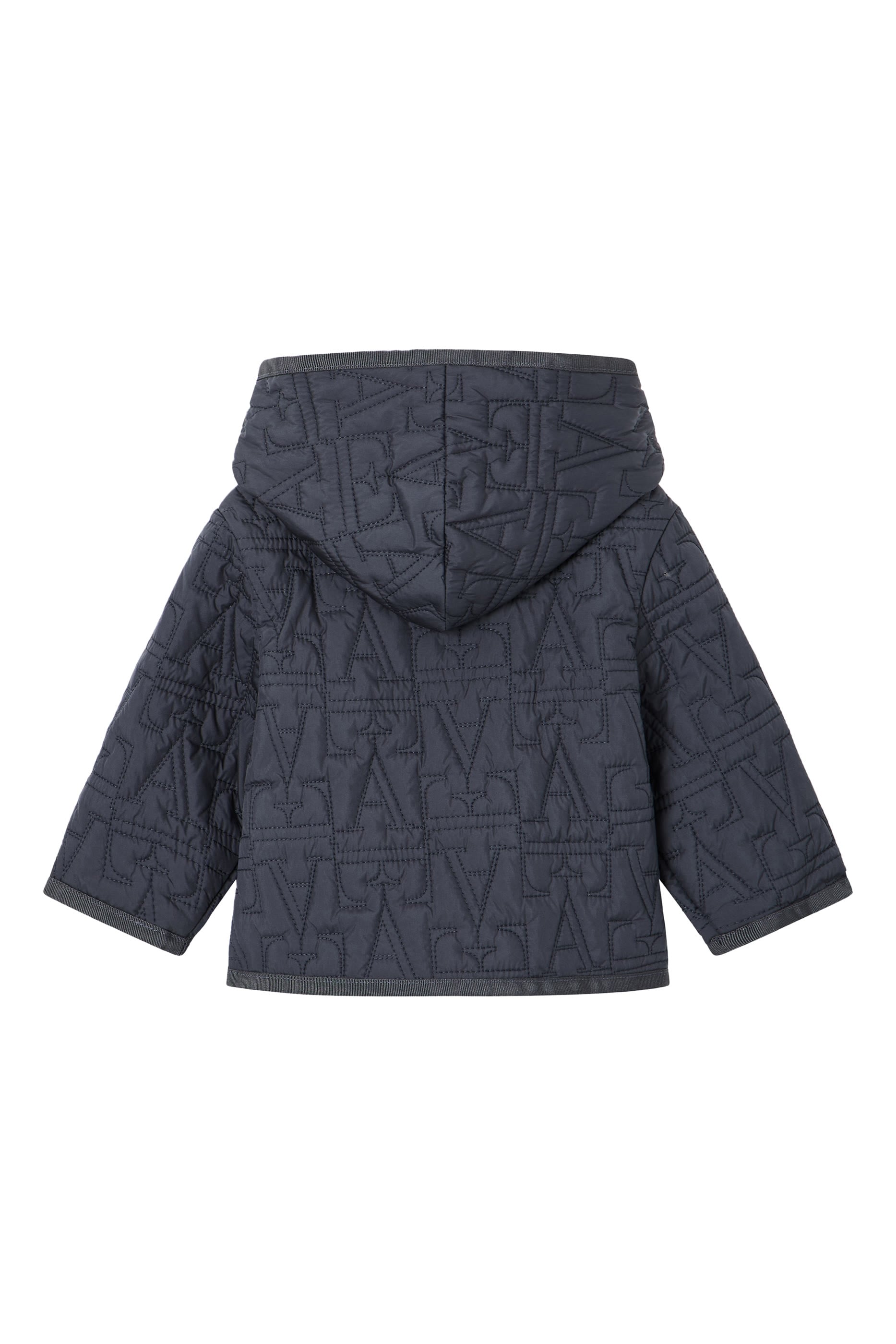 Kids Embossed Pattern Quilted Blouson Jacket