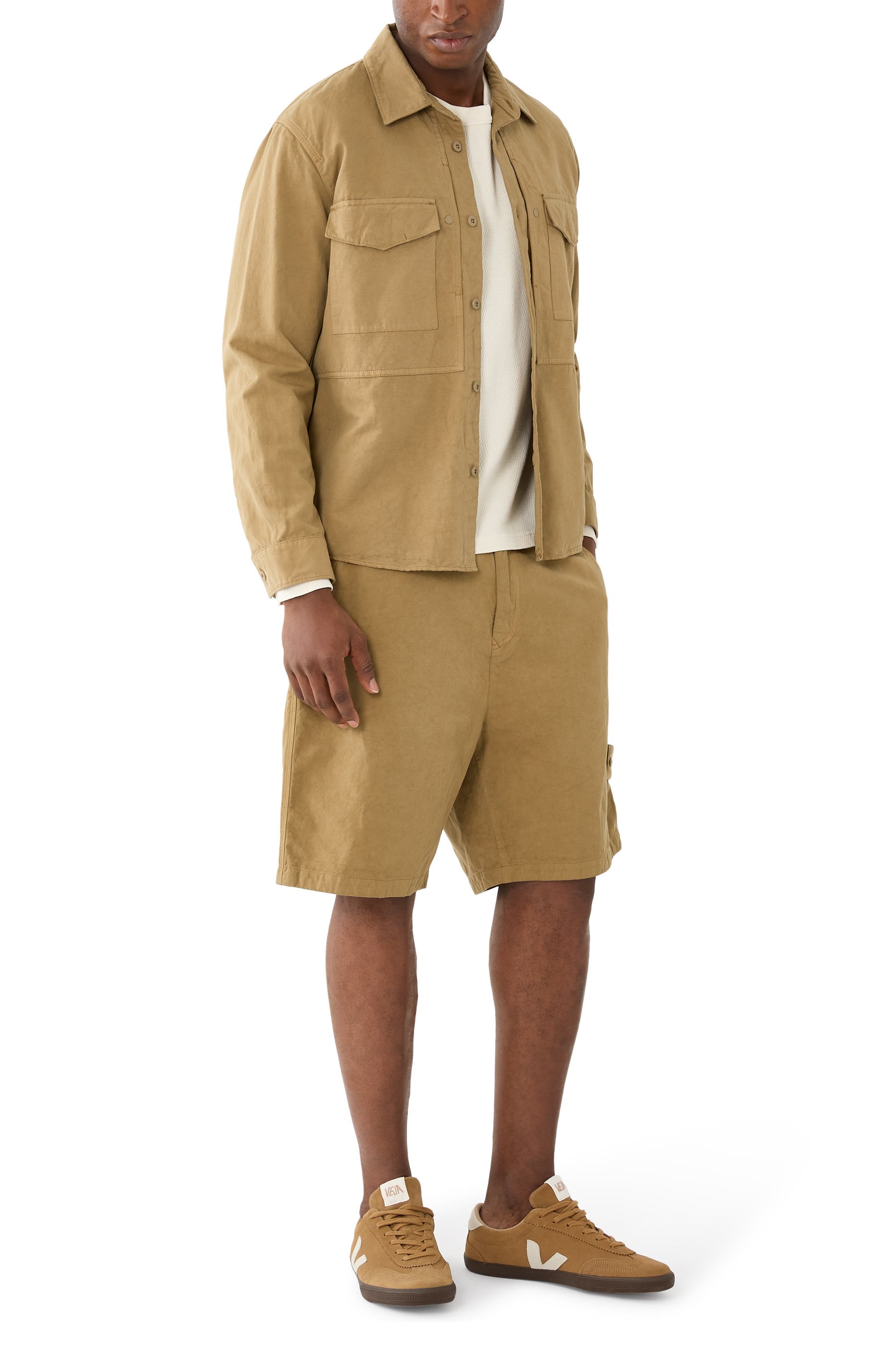 Logo Button Fastening Overshirt