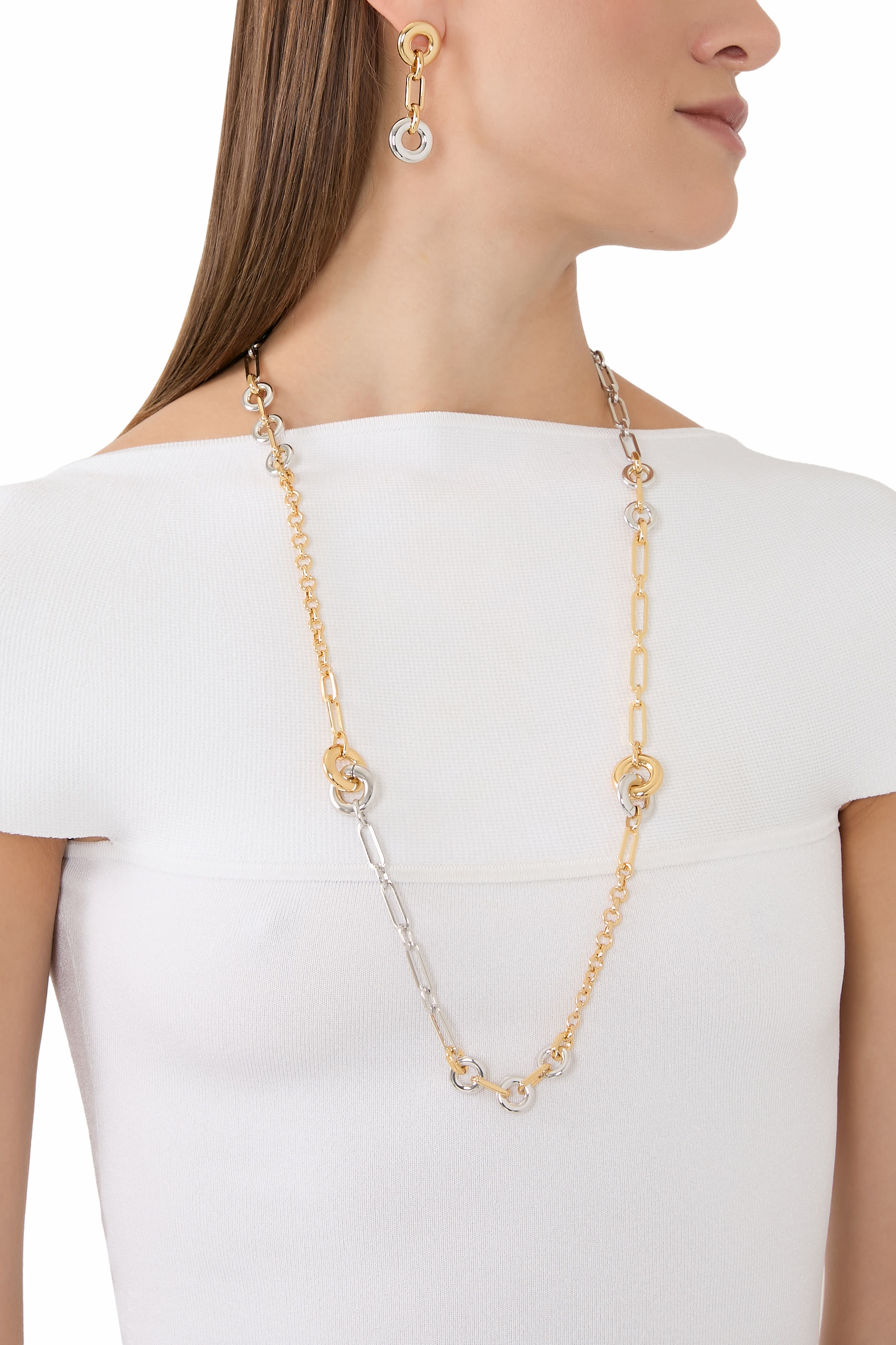 Interlock Long Necklace