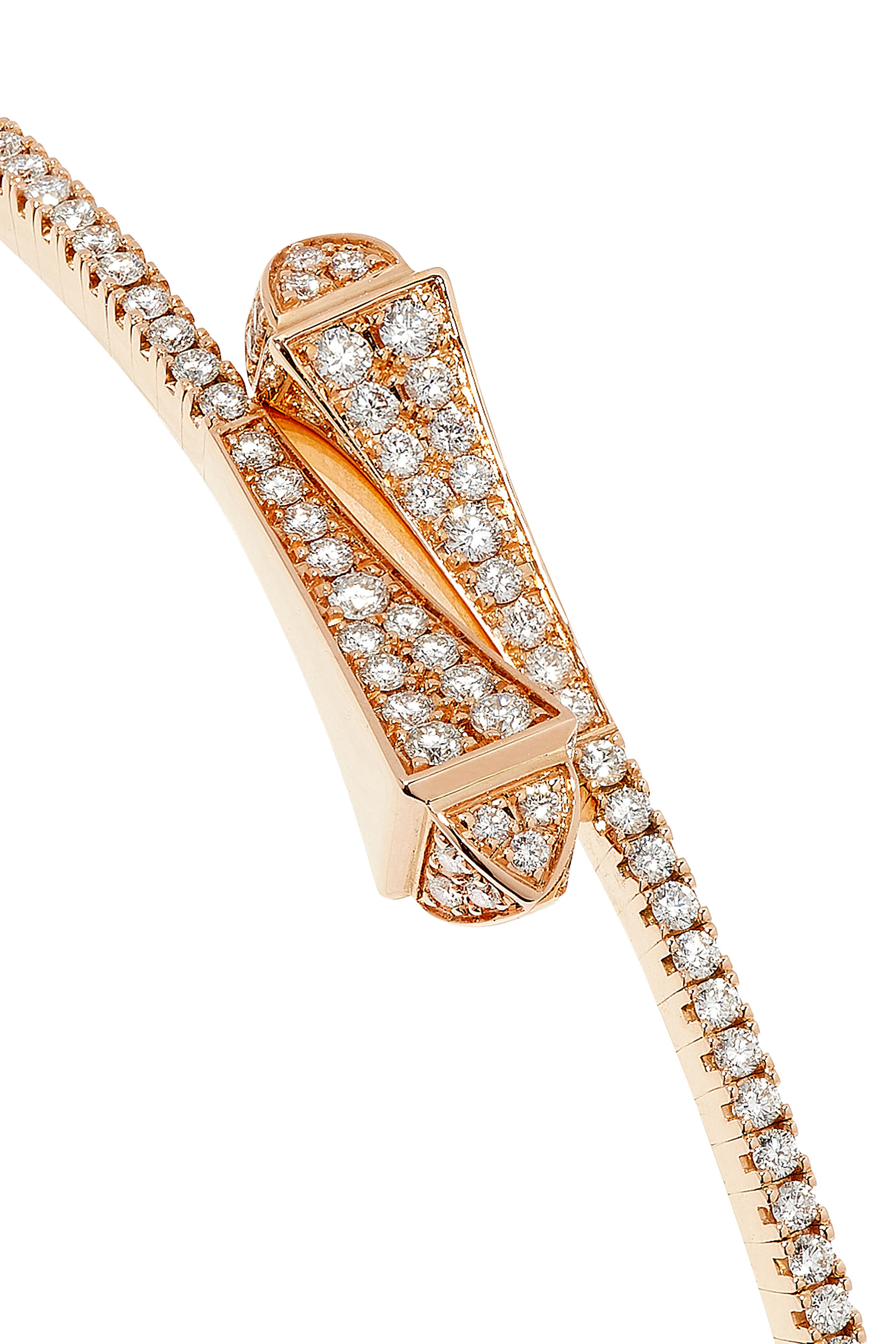 Cleo 18k Rose Gold Full Diamond Slim Bangle