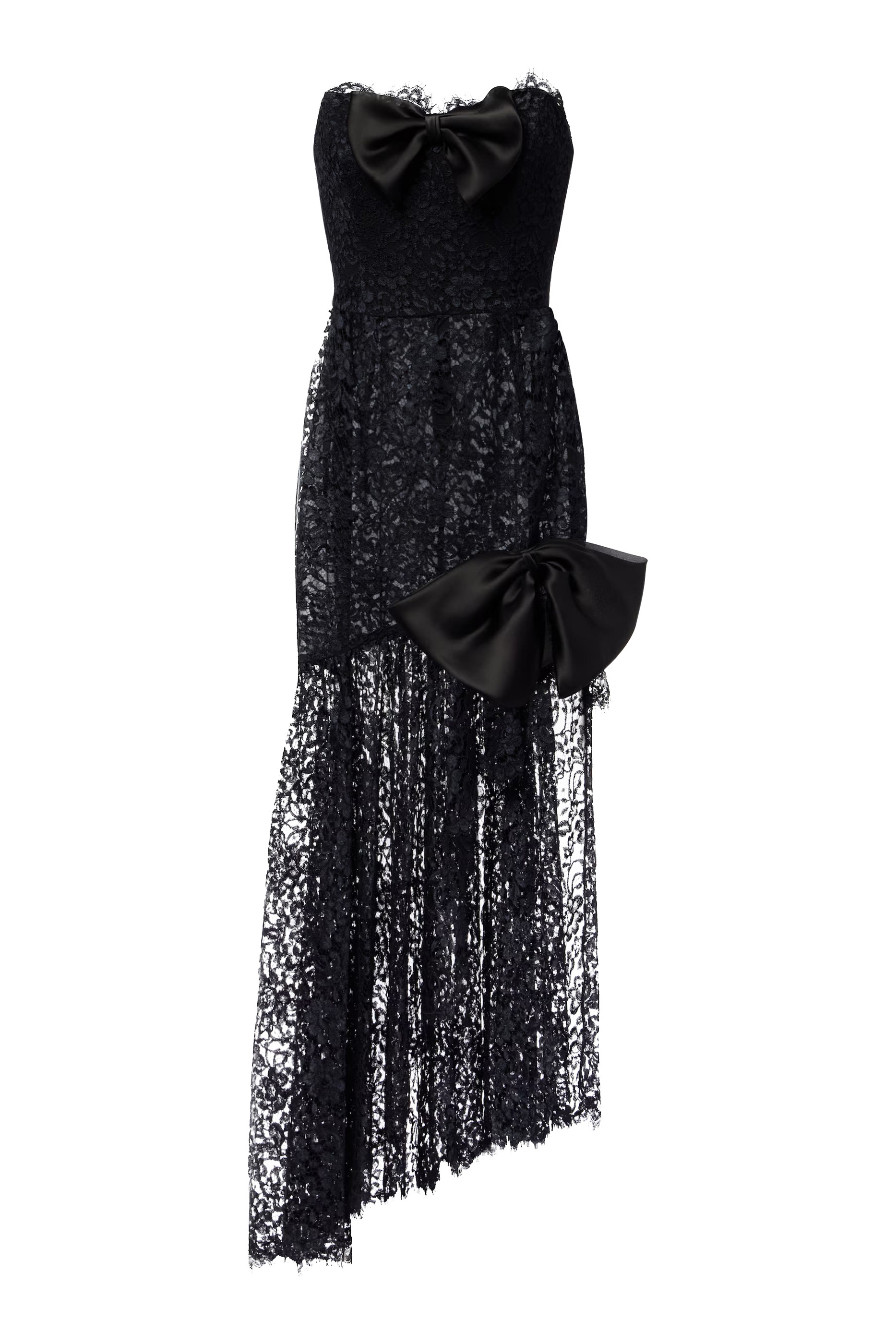 Lace Dress with Bustier and Bows