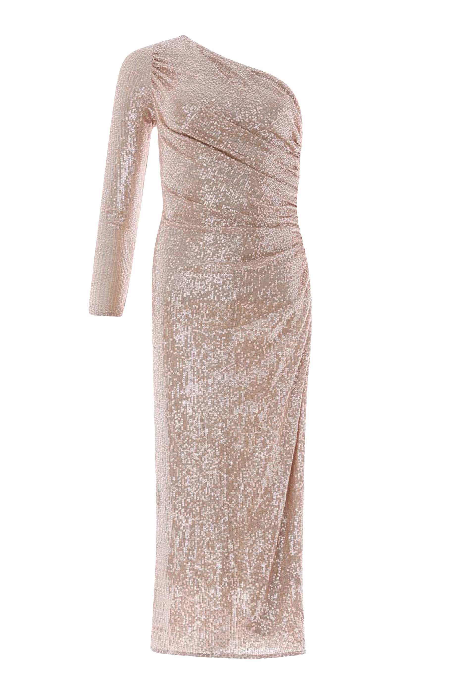 Malia One-Shoulder Long Sleeve Ballerina Dress