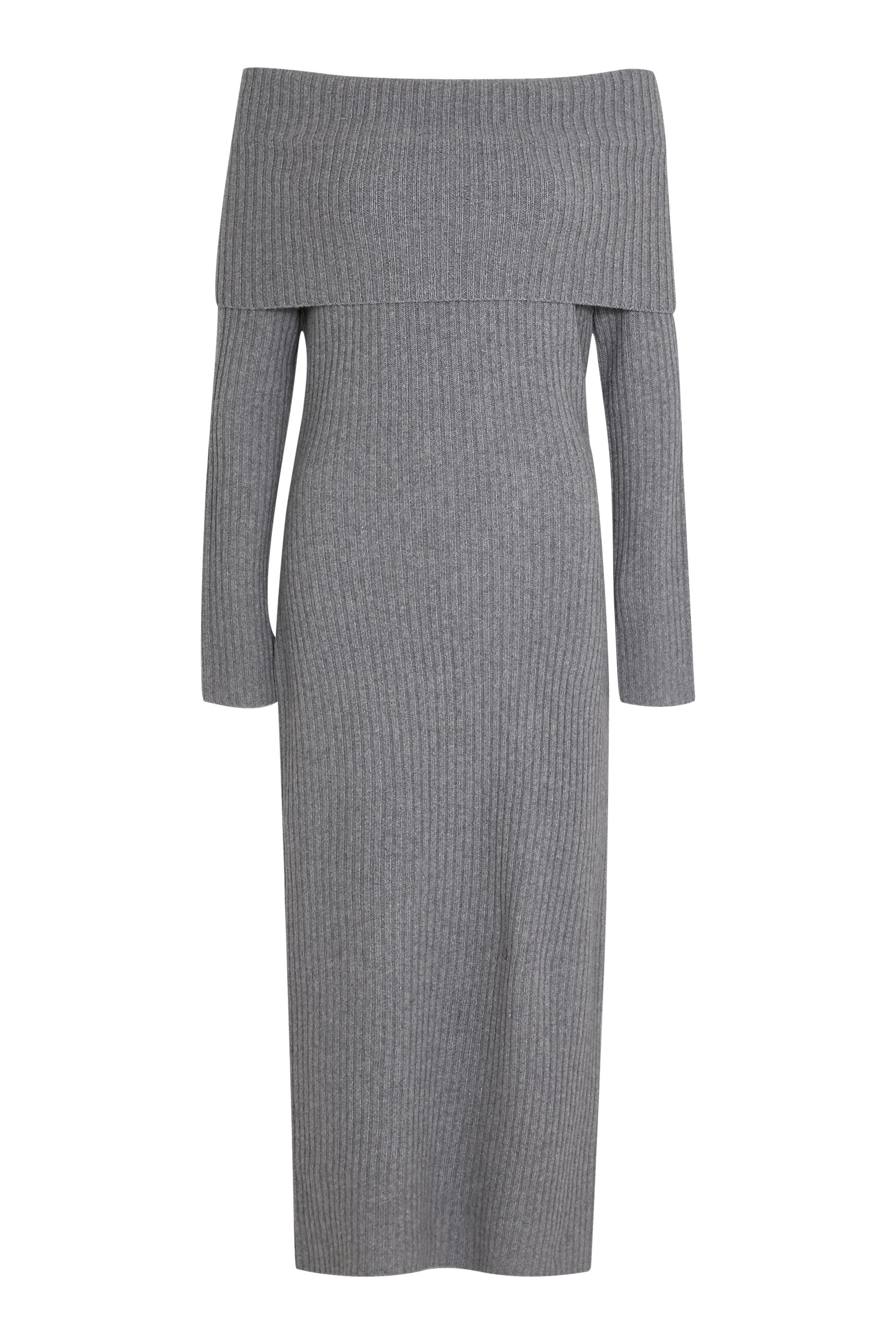 Off-The-Shoulder Ribbed Dress