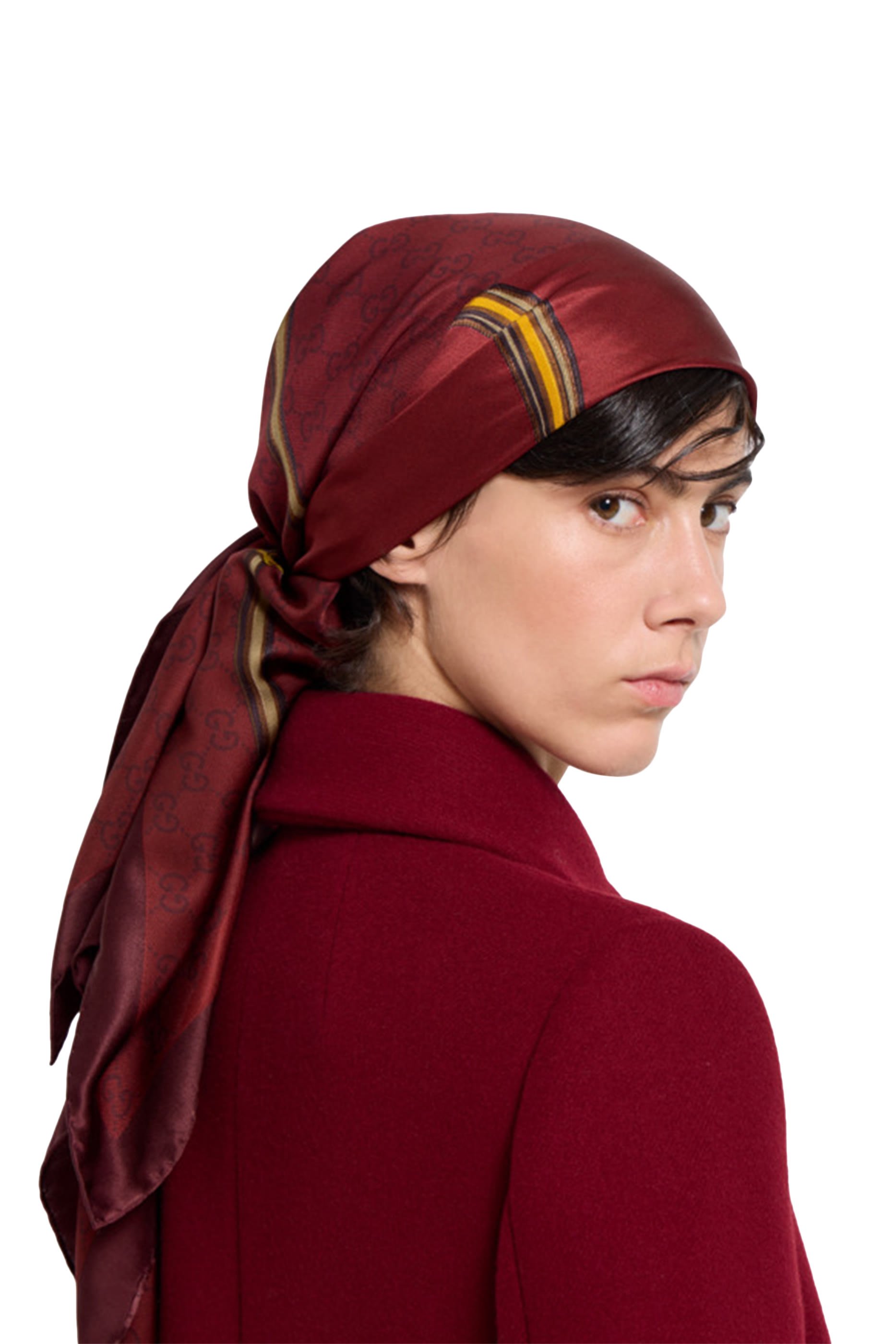  Printed GG Silk Jacquard Carr&eacute; 