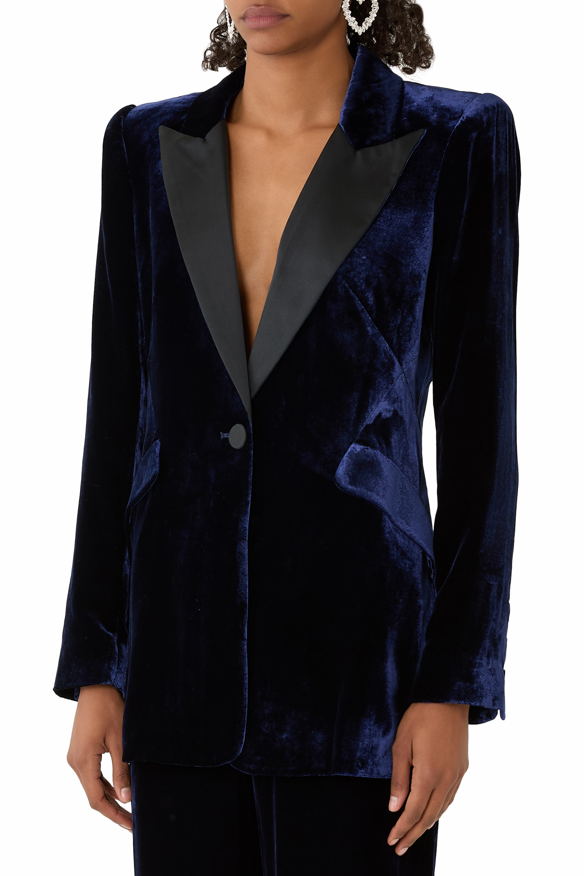 Sheila Velvet Longline Blazer