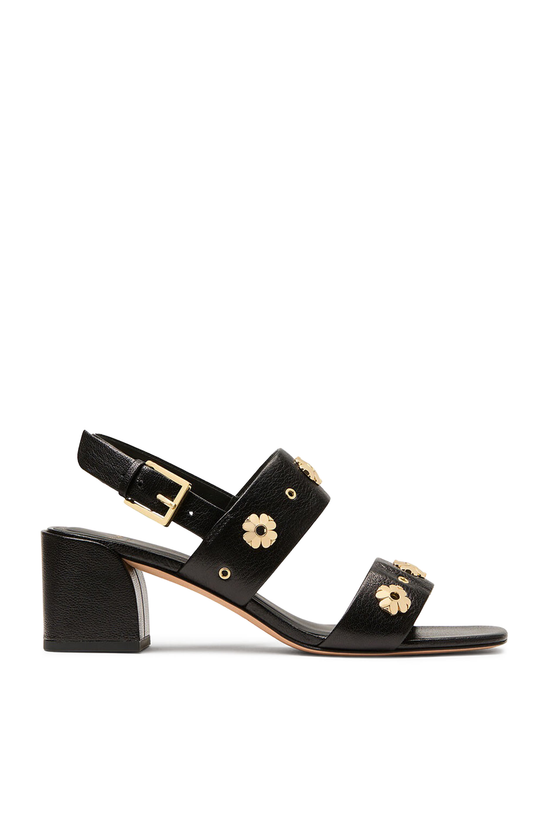 Spade Flower Stud 60 Block Heels