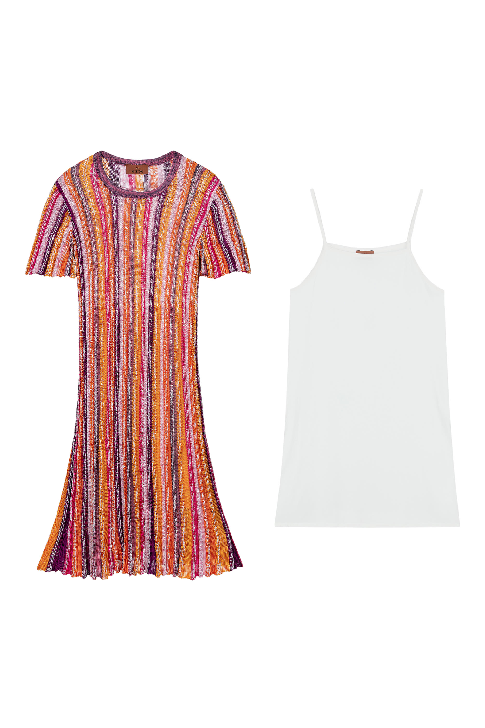 Kids Partialized Sequinned Knit Mini Dress