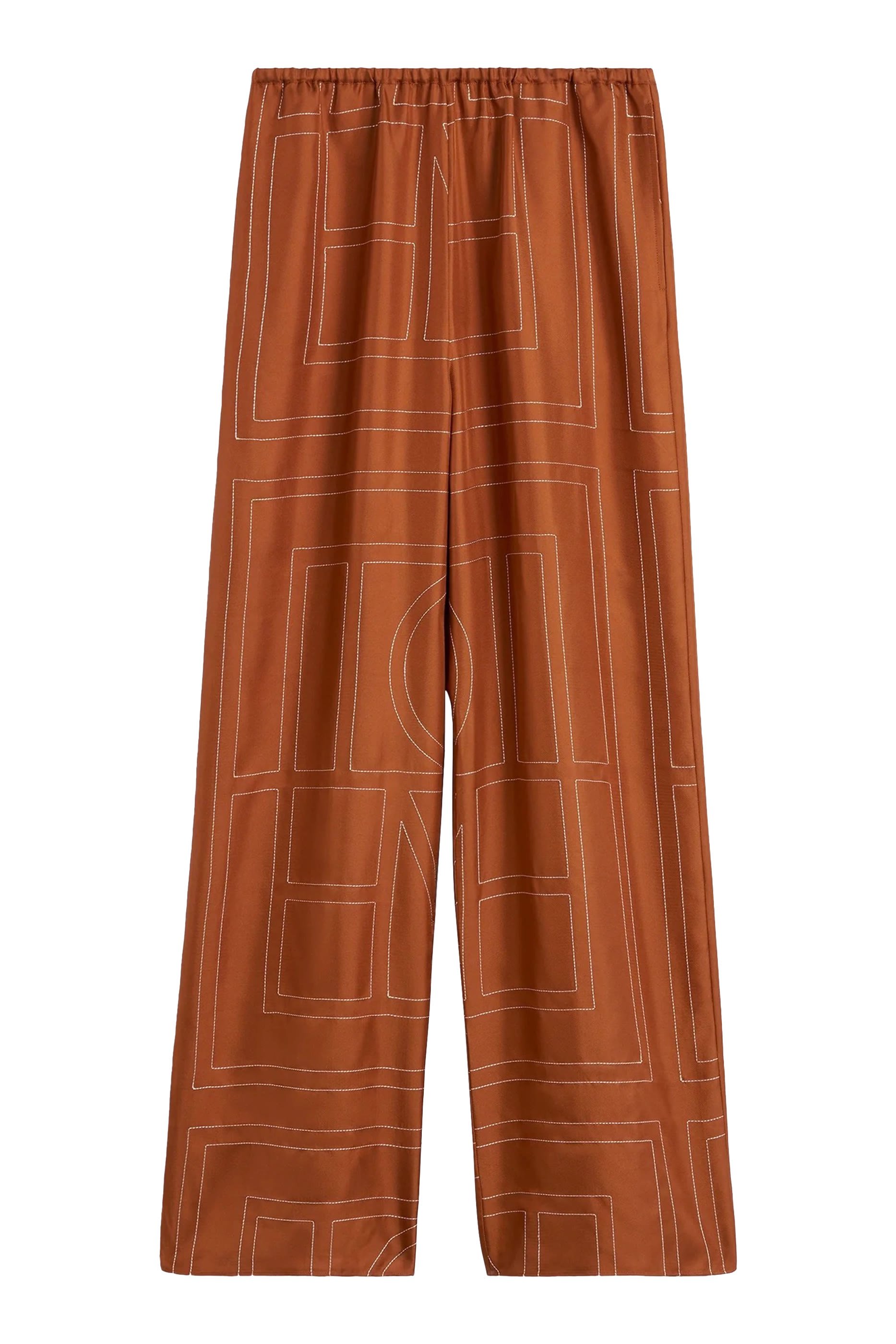 Monogram Silk Pajama Bottoms